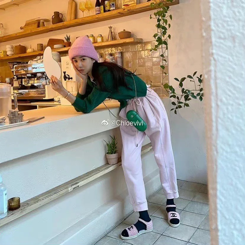 Chanel - Белые вязаные балетки