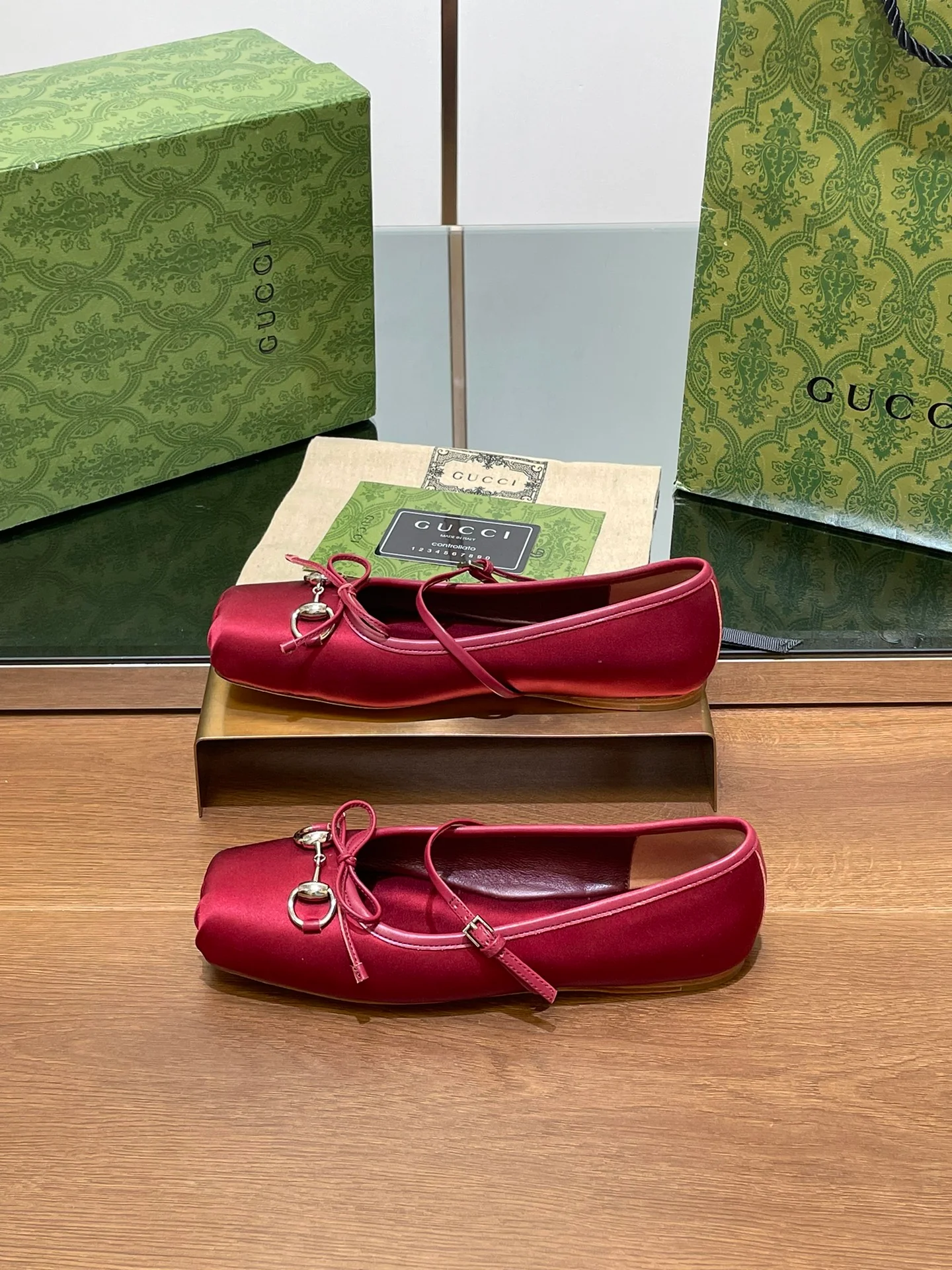 Балетки Gucci 2024 Barre Flats - красные