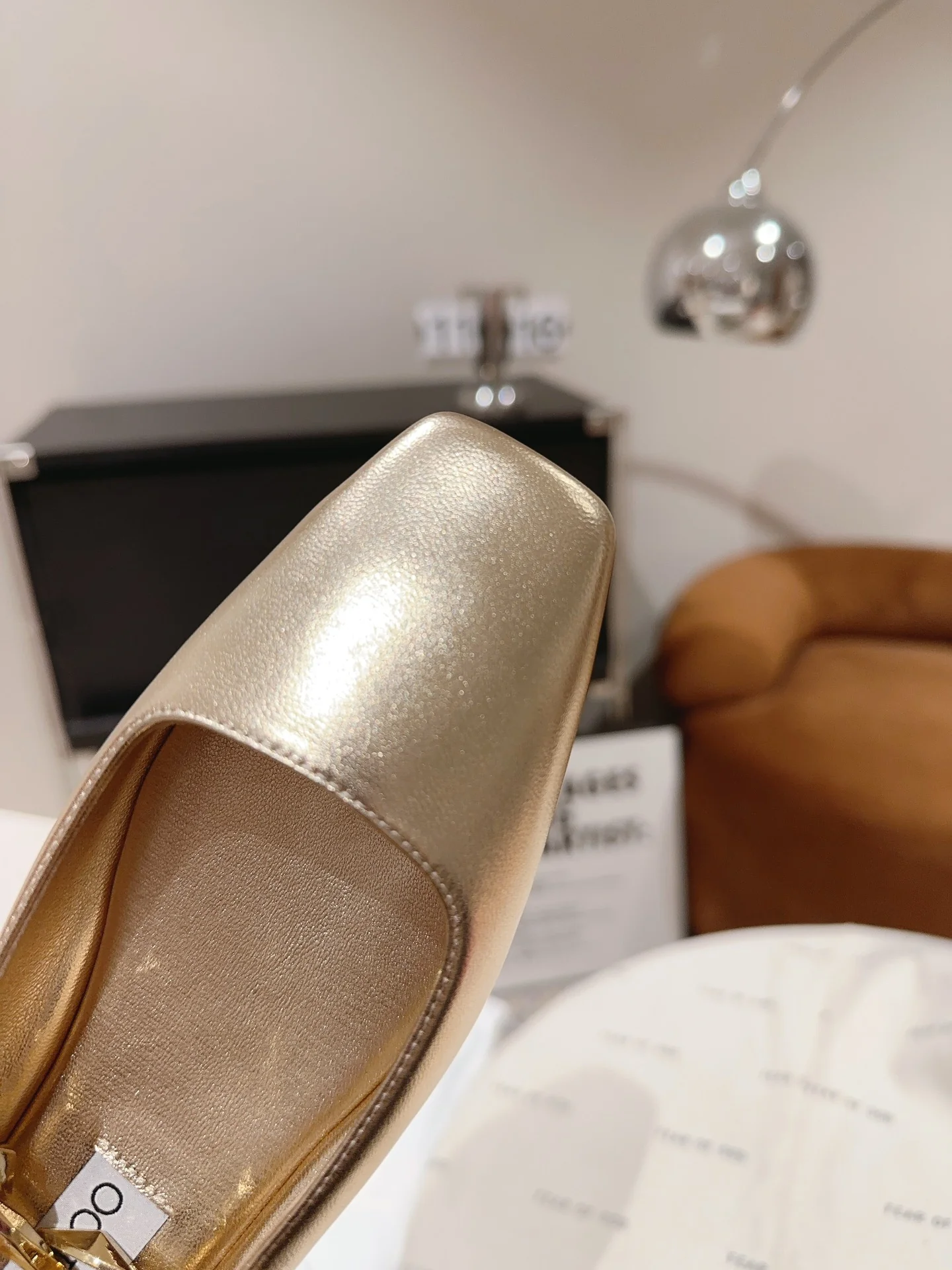 Балетки Jimmy Mary Jane Series Chain Flats - золотистые