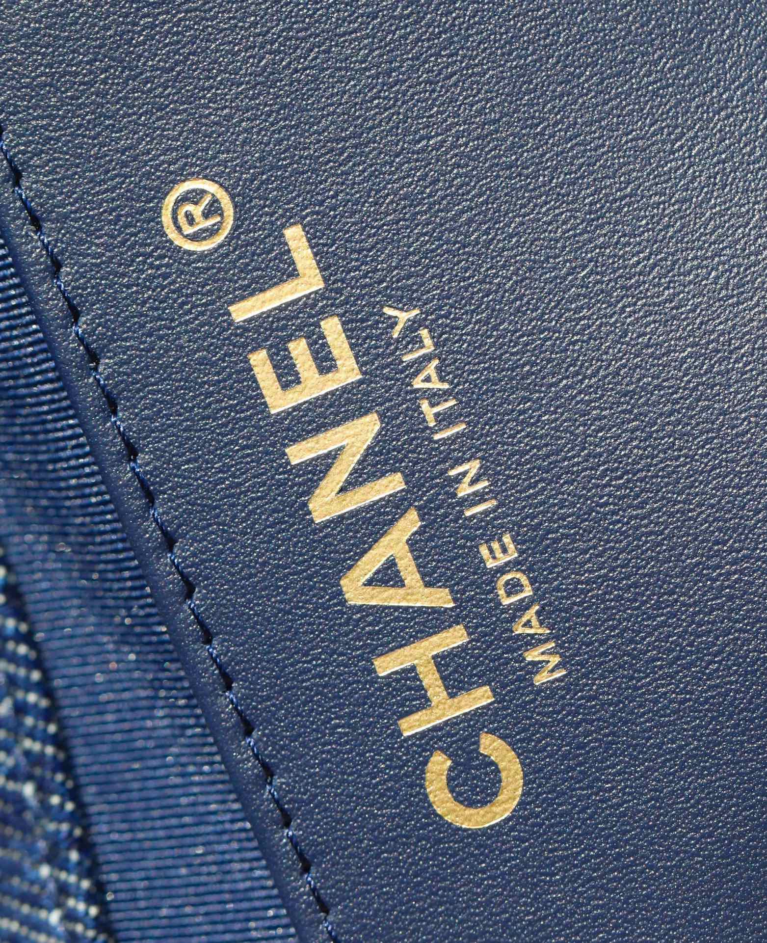 Рюкзак Chanel 25c на завязках — темно-джинсовый