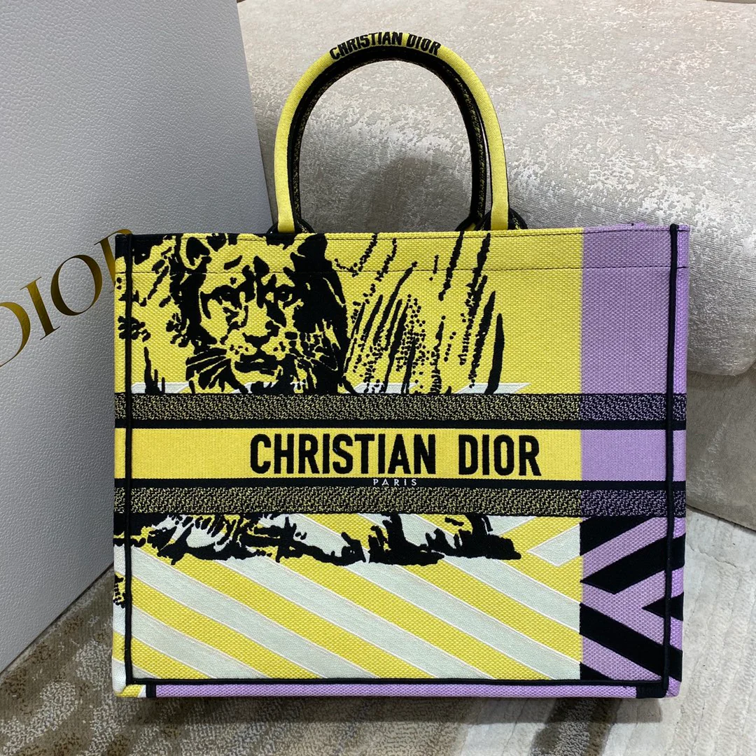 Большая сумка Dior Book Tote 41-5 см, серия ?Красочные джунгли?, 41-5 см.