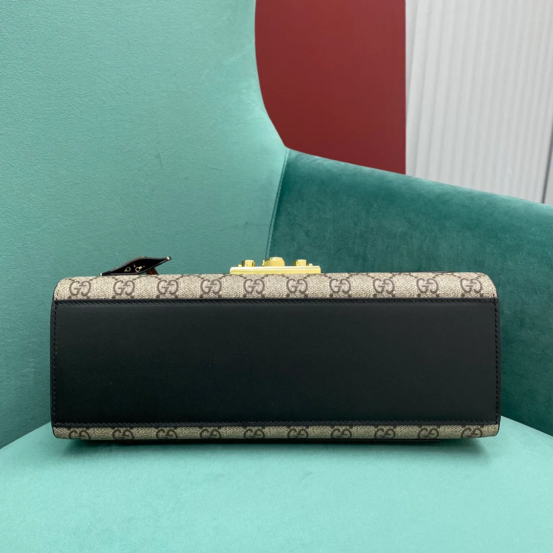 Сумка Gucci с цепочкой и замком - 30 см x 19 см x 10 см