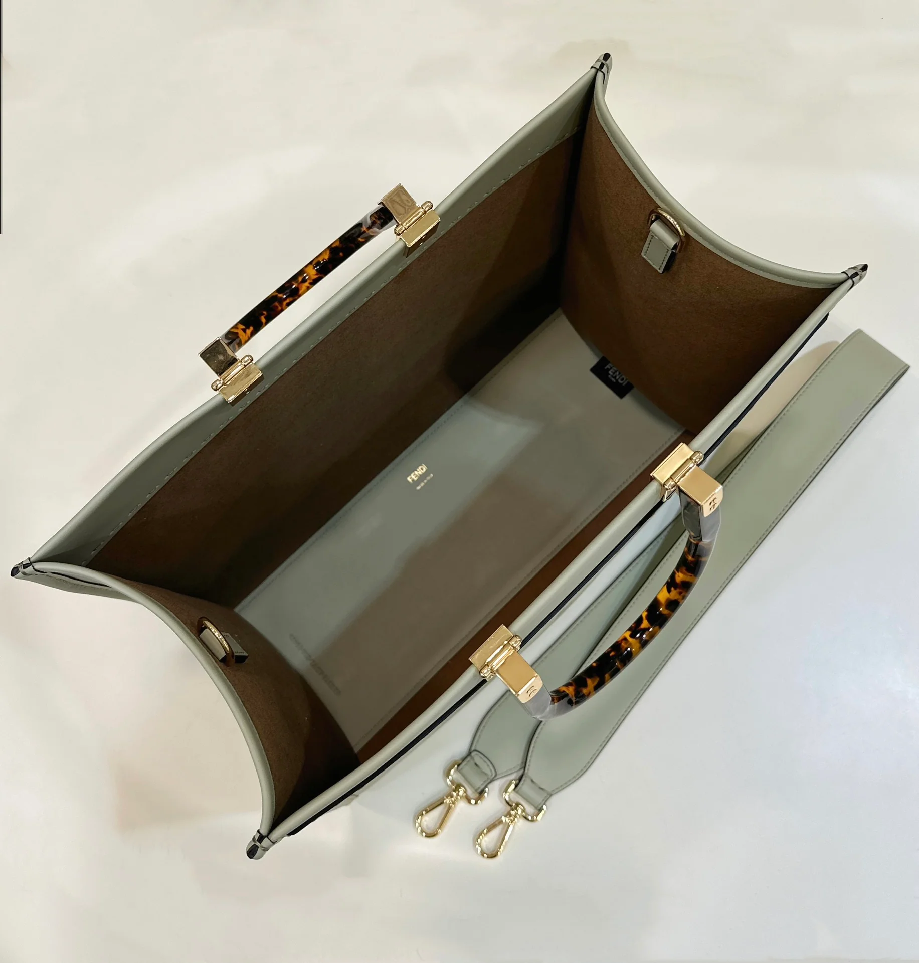 Сумка-шоппер Fendi Sunshine - светло-серая