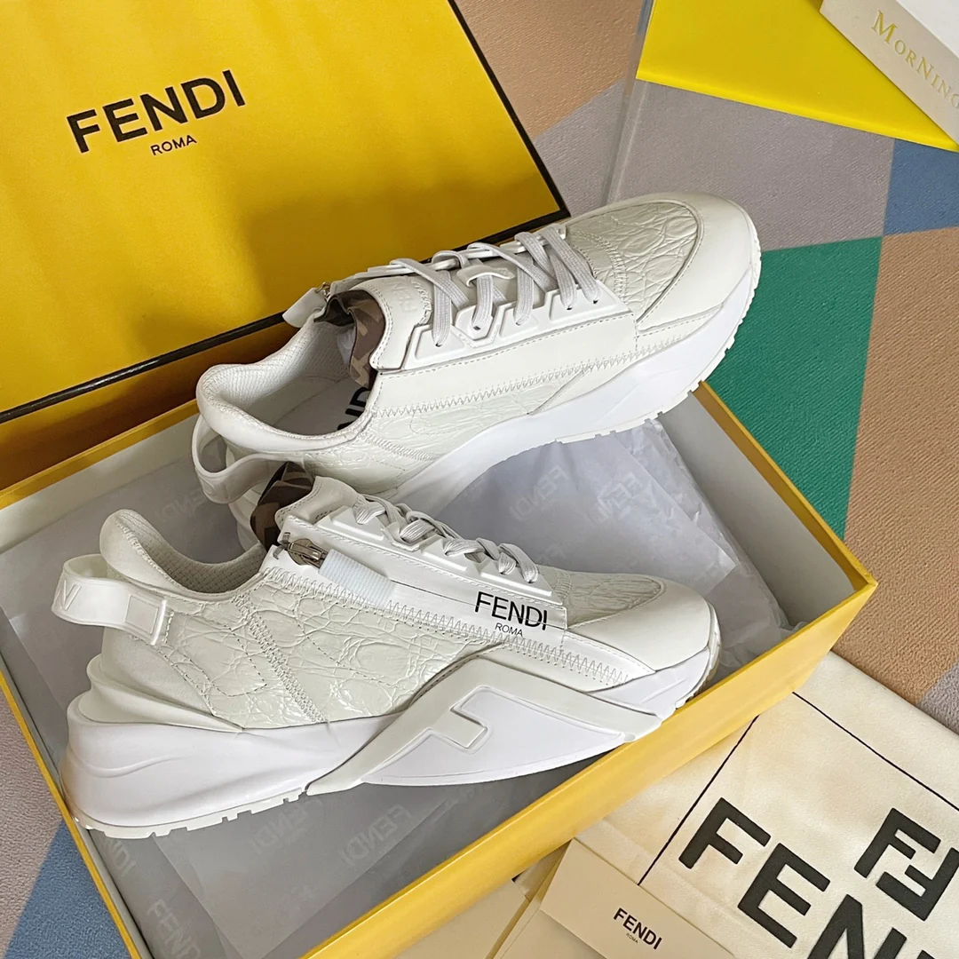 Fendi - Повседневные кроссовки - Белые - 1