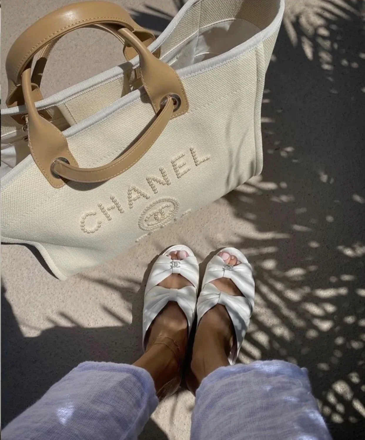 Пляжная сумка Chanel Pearl