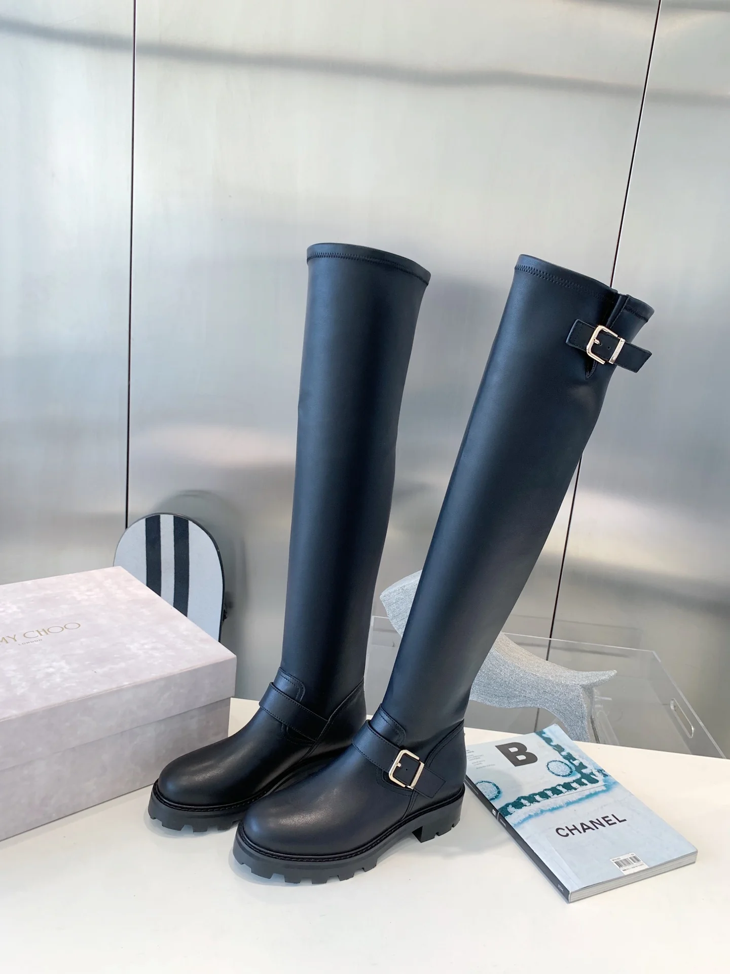 Jimmy - Новинка 2022 года - Кожаные сапоги выше колена