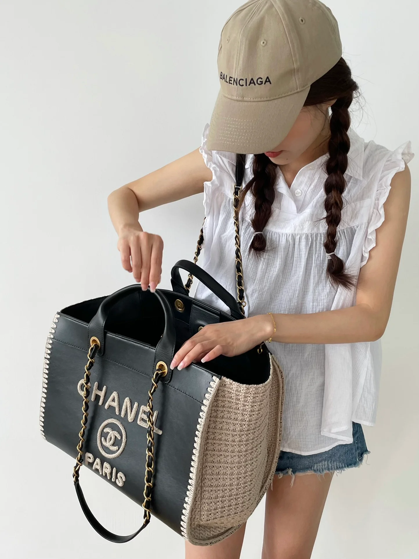 Сумка-тоут Chanel Ohanel, пляжная сумка, сумка для покупок