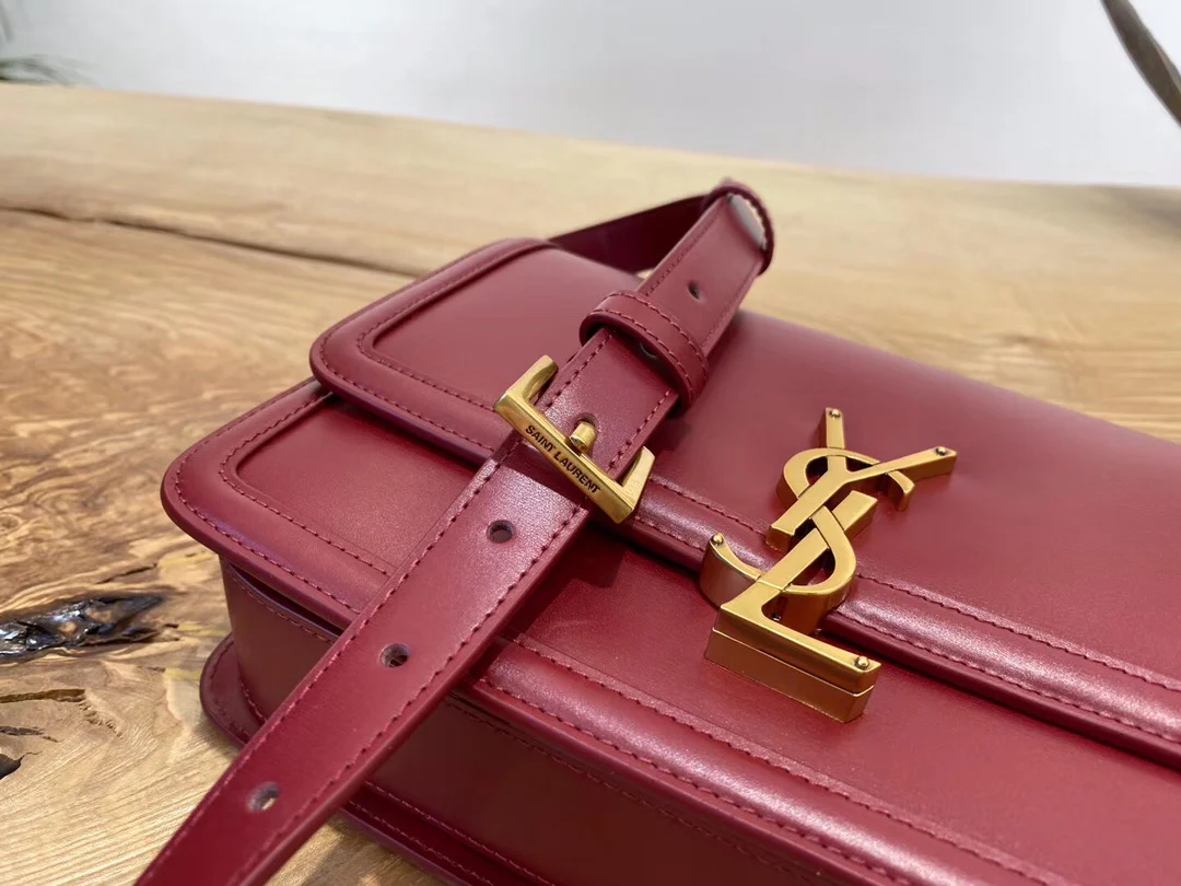 Сумка YSL Solferino Tofu - бордовый - 23см