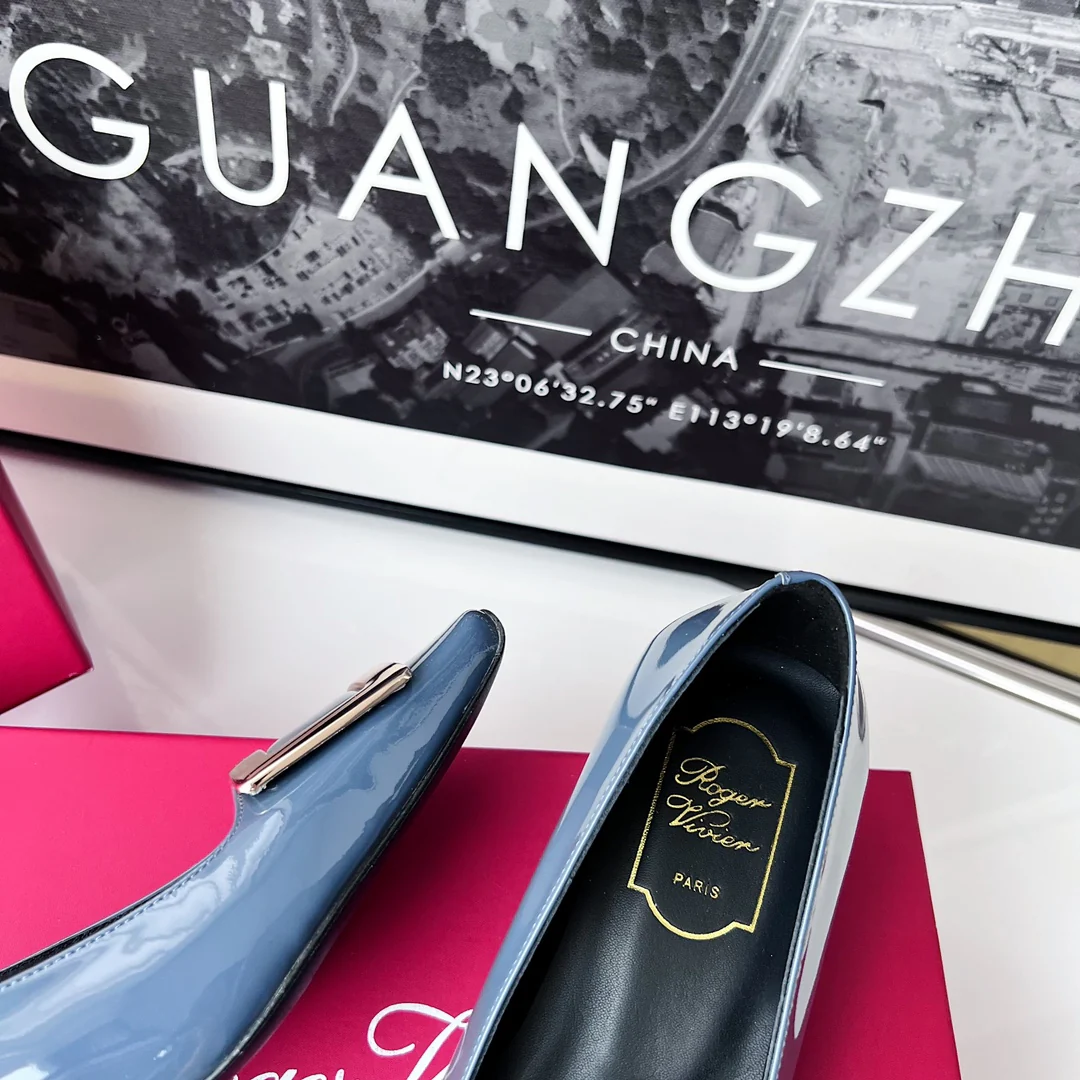 Туфли RV - классические туфли на высоком каблуке - 4-5 см - туманно-голубой