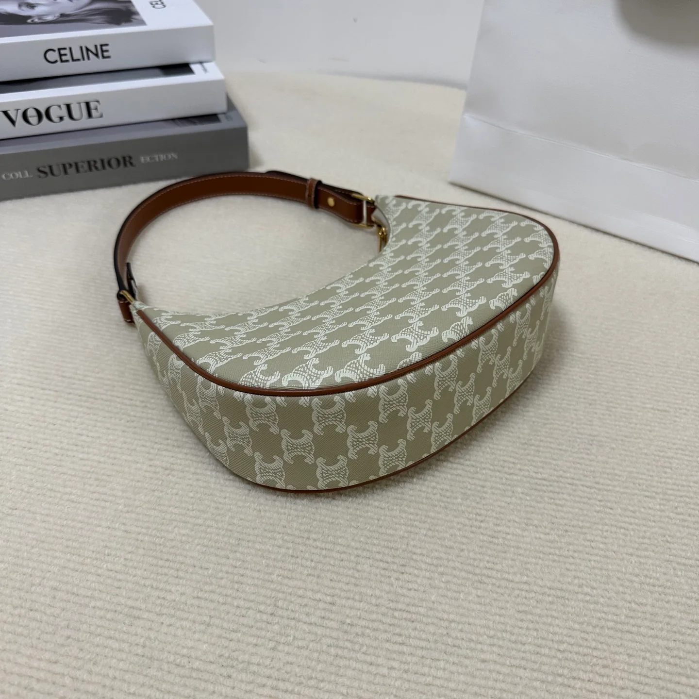 Celine - Сумка под мышкой - Монограмма Триумфальной арки - Серый