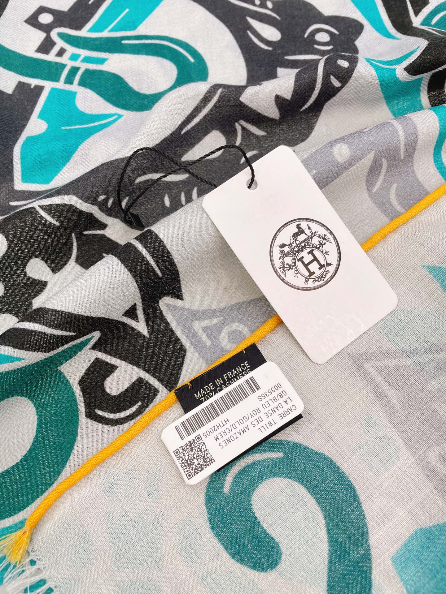 Шарф Hermes Line - 180 см - 63 см - 70% кашемир - 30% шелк - 2%