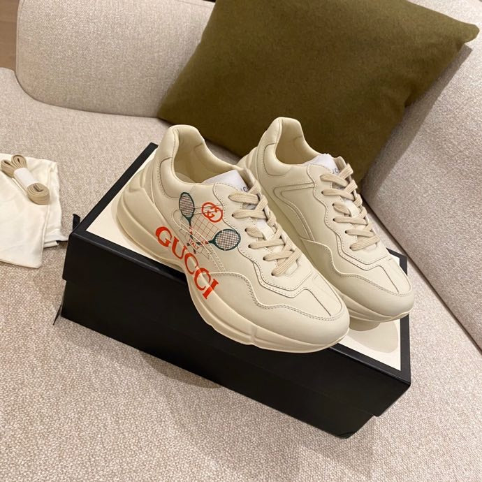 Массивные кроссовки Gucci - унисекс - 4