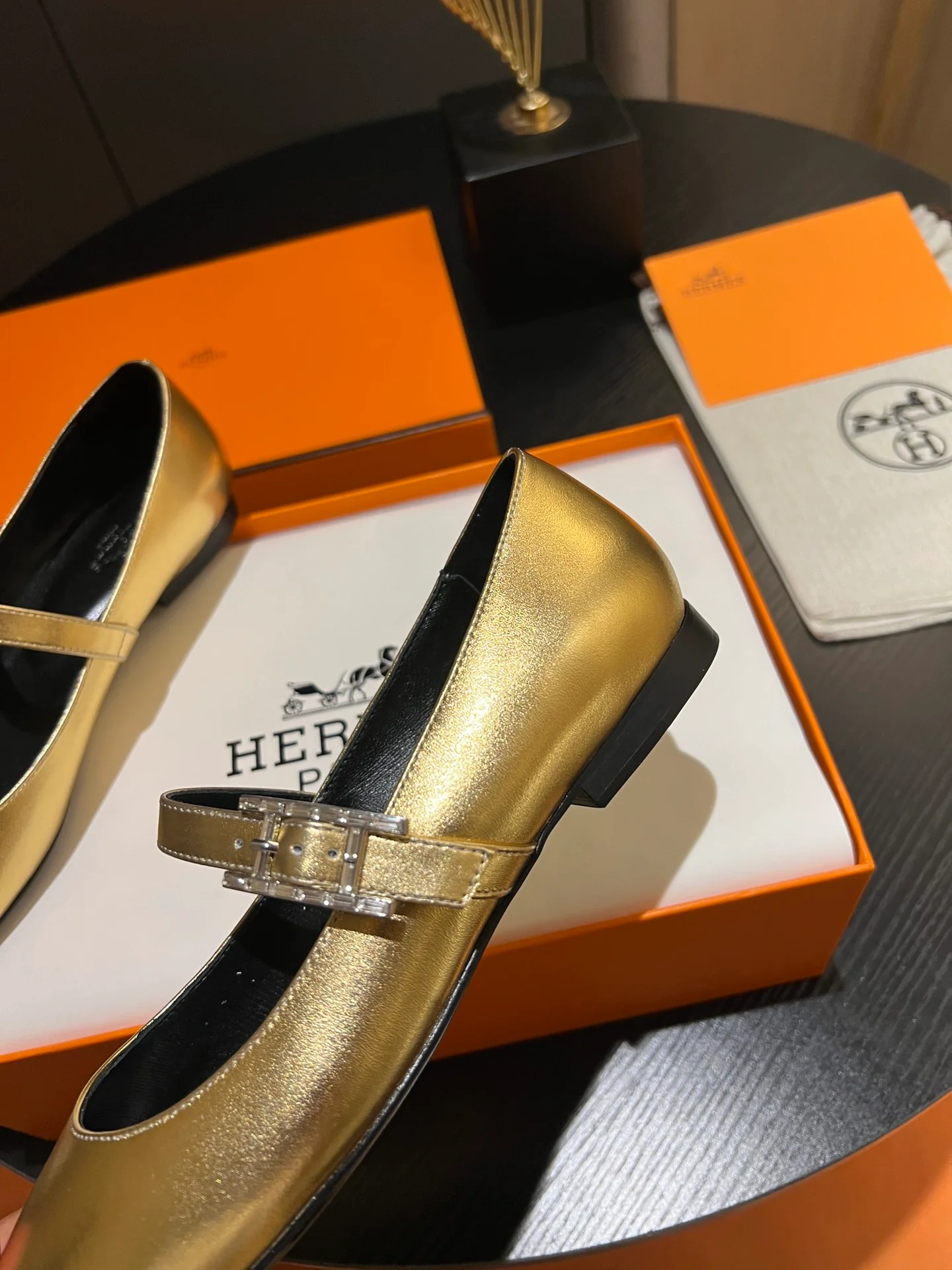 Балетки Hermes 2024 Modern Ballet Flats - Gold