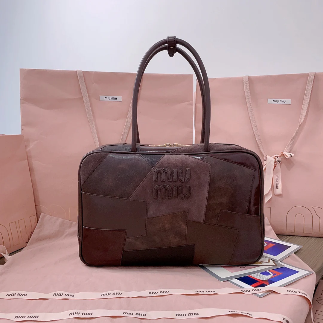 Портфель Miu Miu-5bb117 из кожи с лоскутным дизайном