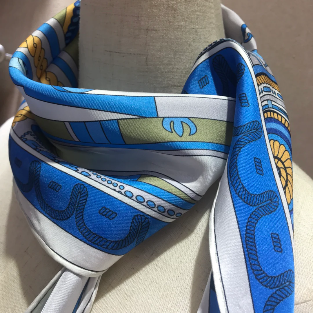 Hermes - Новейший шарф Garden Diamond - 100% - Твиловый шелк - 43 - 115 см - 6