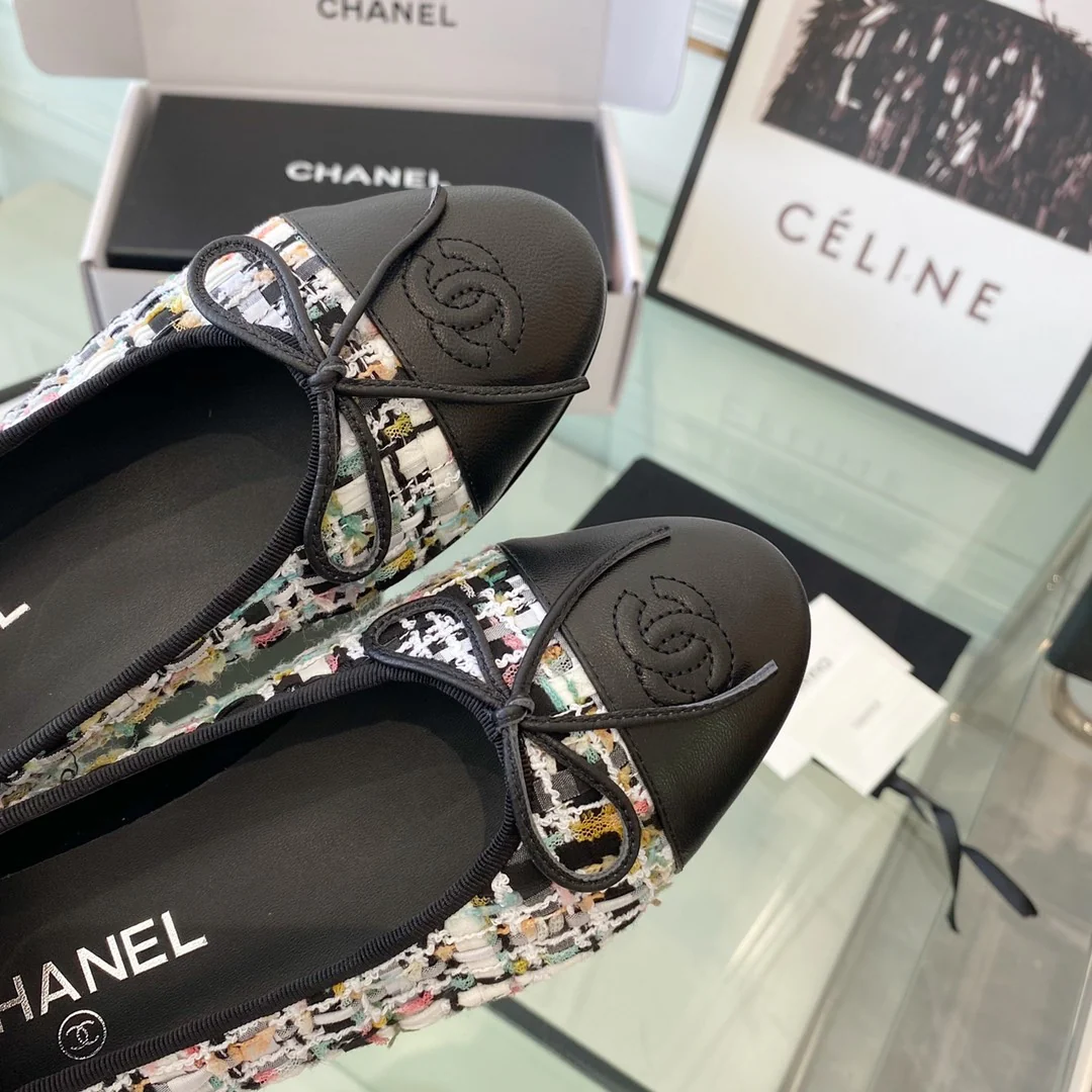 Классические балетки Chanel - Черные - 1