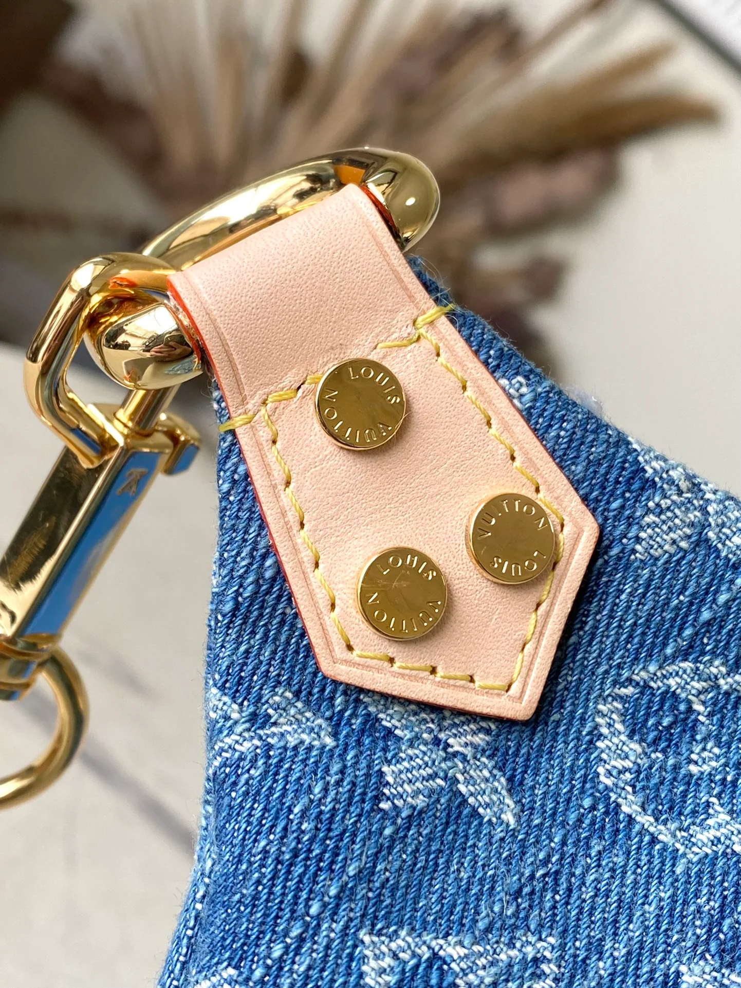 m46837-LV-Поясная сумка с высокой посадкой, джинсовая, синяя