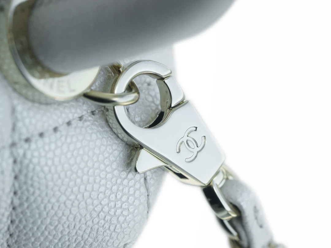 Chanel 2021 Coco Handle из зернистой телячьей кожи - жемчужно-белый - мини-сумка