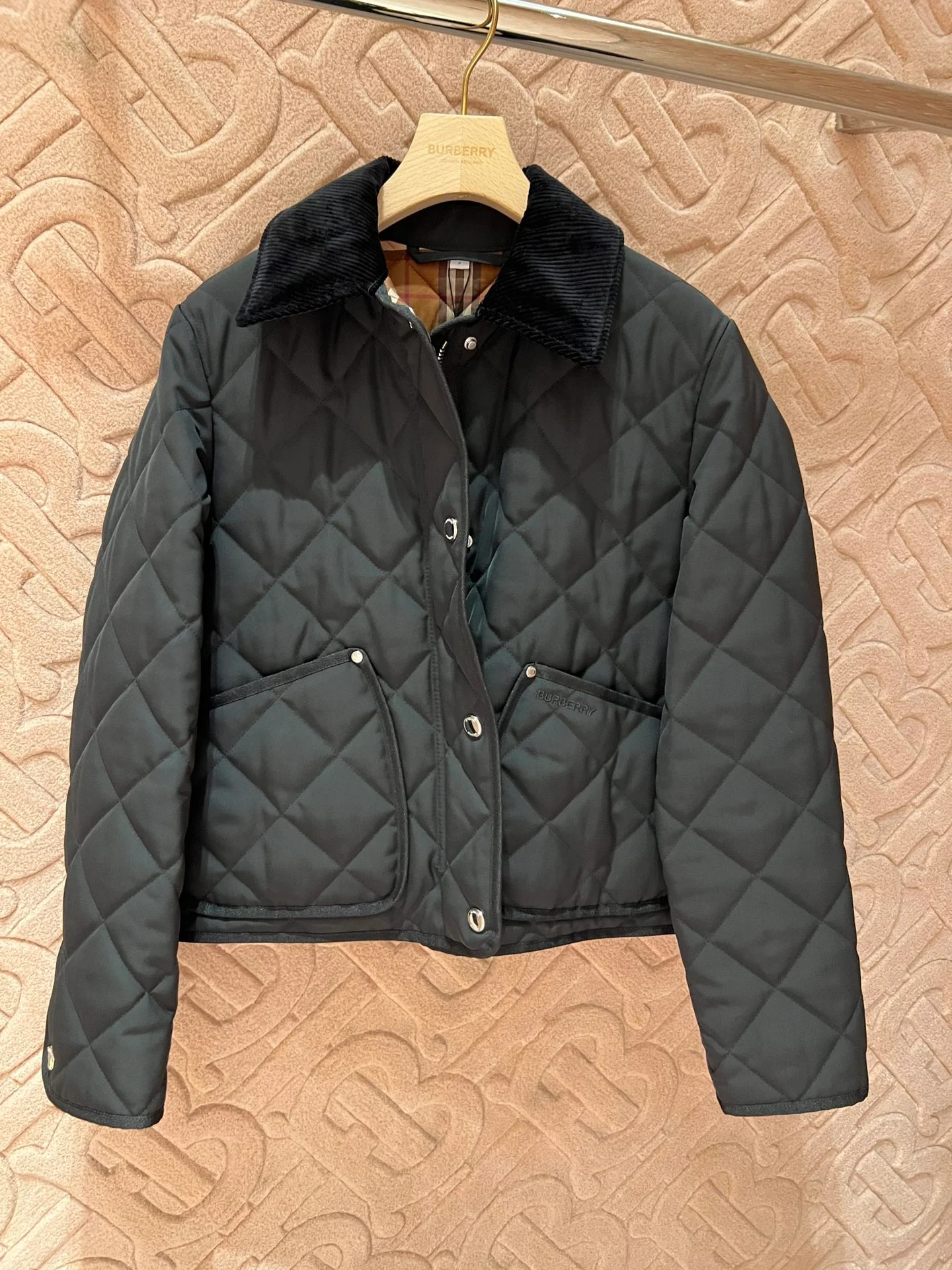 Пальто Burberry осень/зима - Классическая клетка, вельветовый воротник - 1 шт.