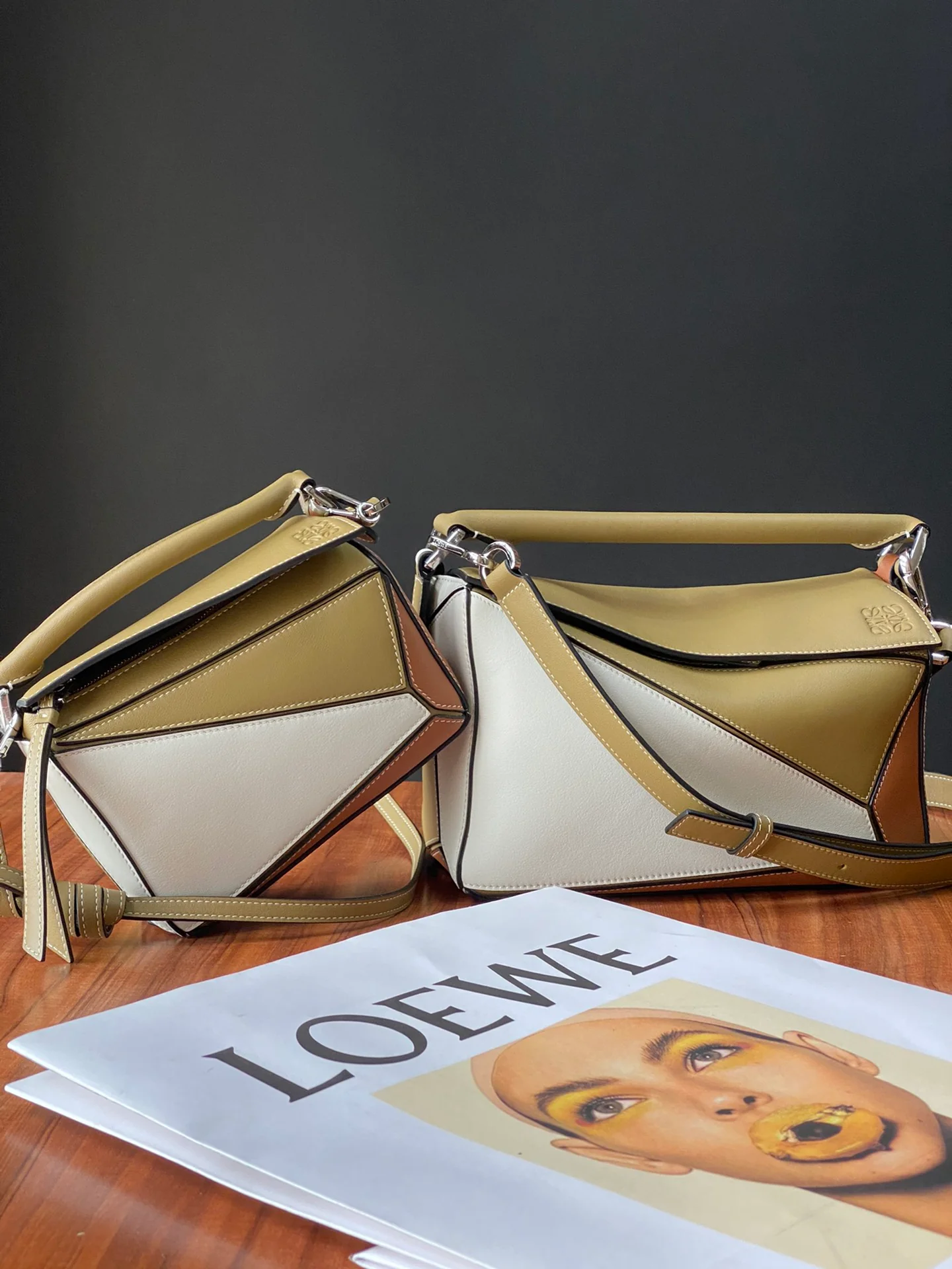 Сумка Loewe Puzzle из телячьей кожи, маленький размер 26.