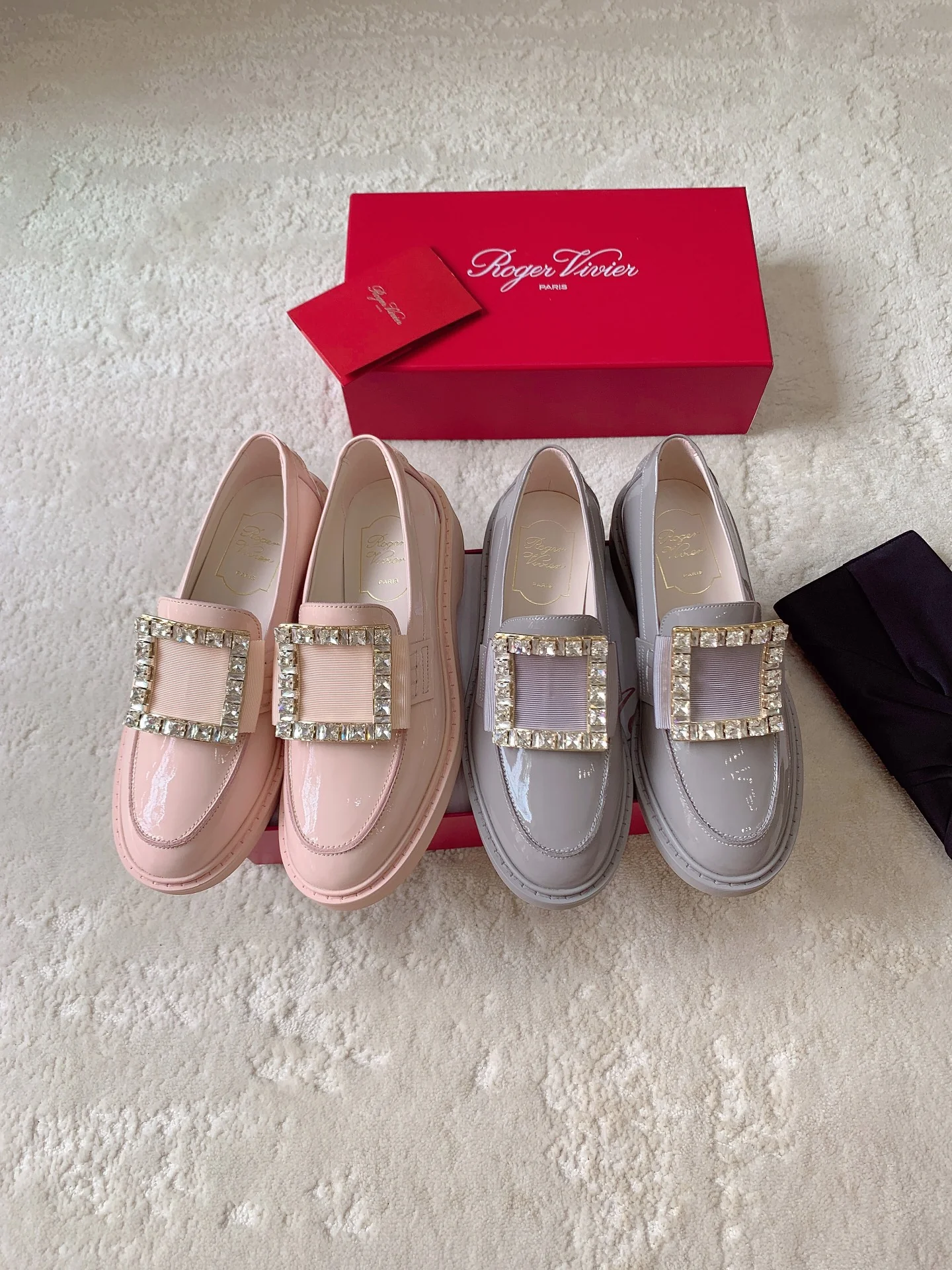 Обувь RV Shoes - Новинка сезона осень/зима 2023 - Лоферы ?Макарон? - Глянцевый серый