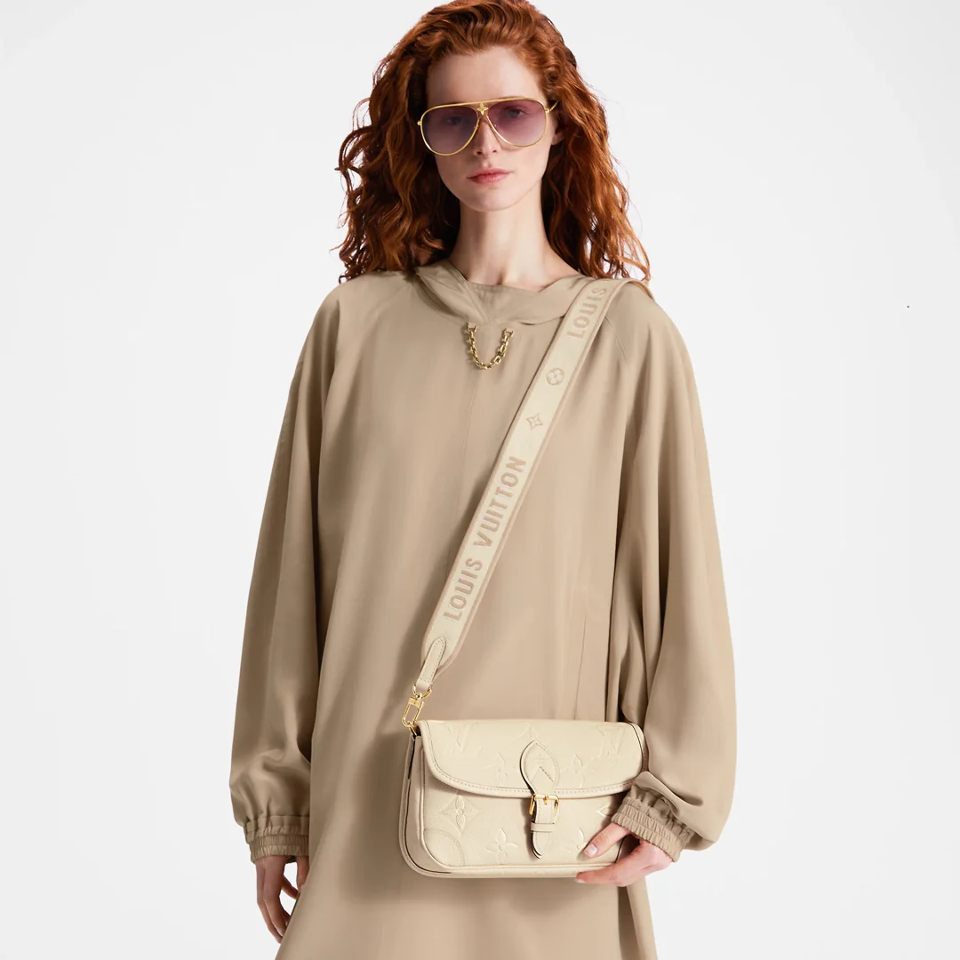 m46388-LV-diane Сумка-багет (наплечная/кроссбоди) - белая