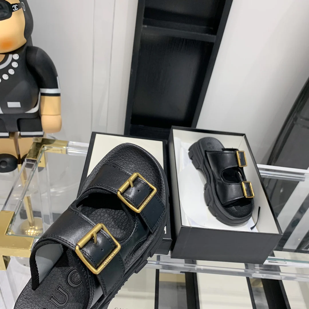 Тапочки на платформе Gucci - 2