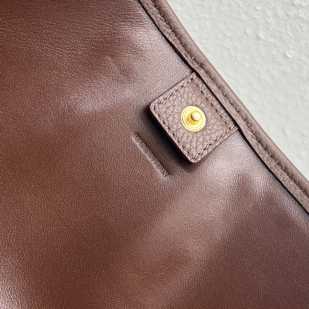 Сумка Celine New Newspaper Chain Bag - сумка через плечо с двойной цепочкой - коричневая