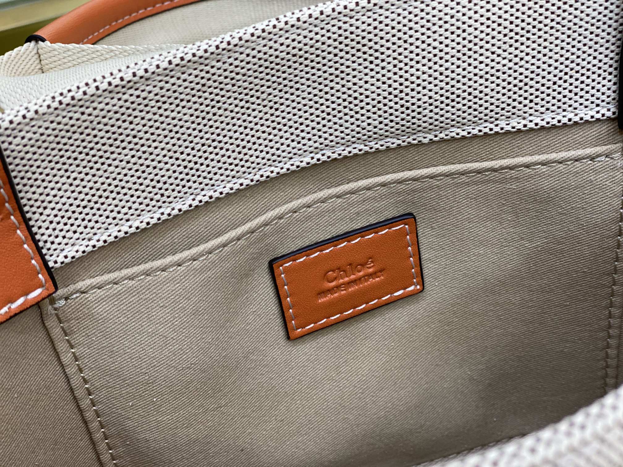 Сумка-тоут Chloe Woody - оранжевая - маленькая