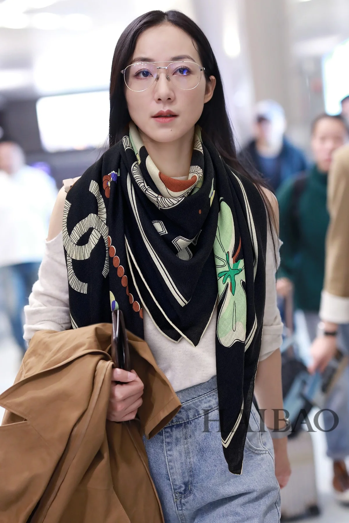 Квадратный шарф Chanel 140 см - Детский гардероб - 80 - Кашемир - 20 - Шелк - 1