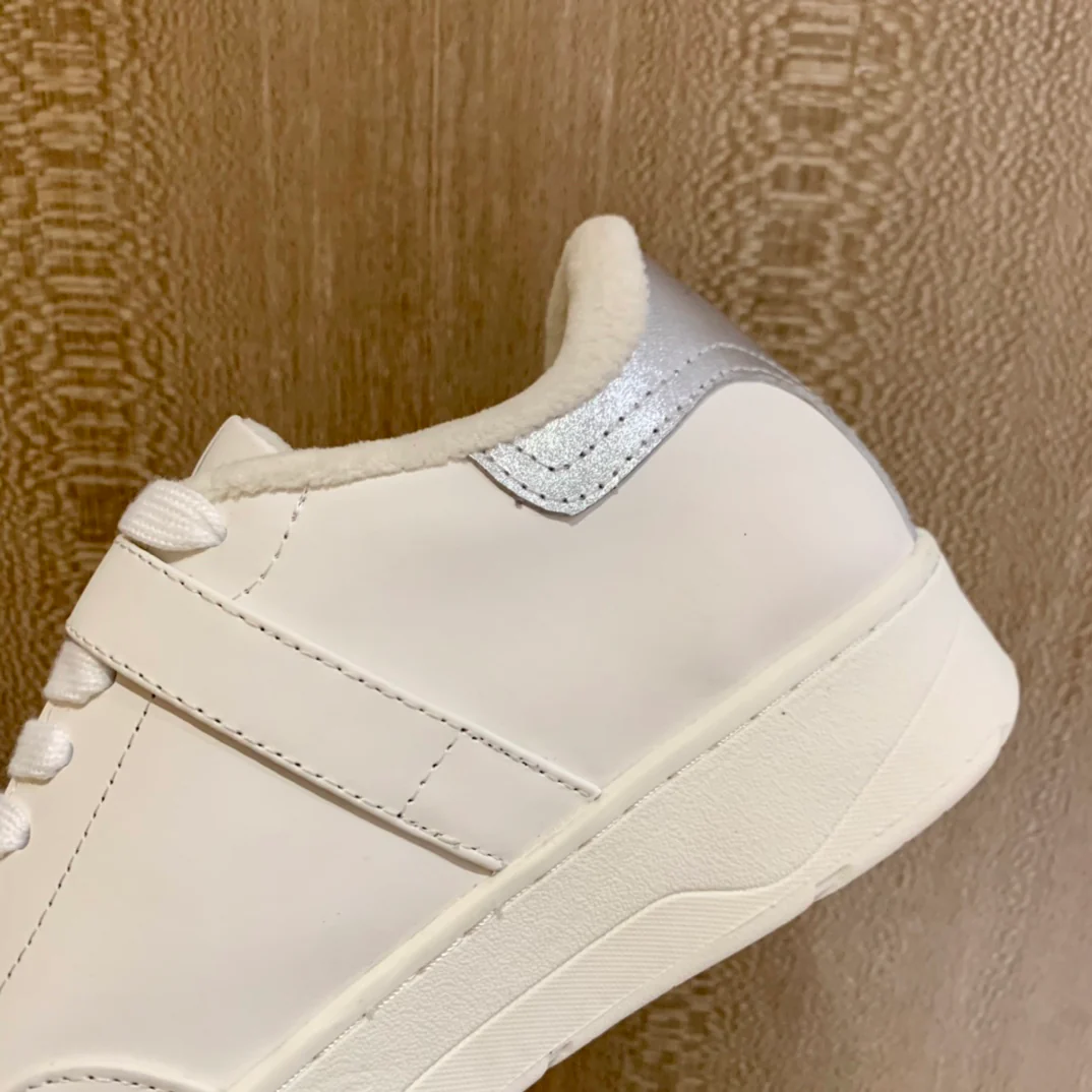 Кроссовки Jimmy Rhinestone Buckle White Sneakers Series - Облегающая обувь - 3