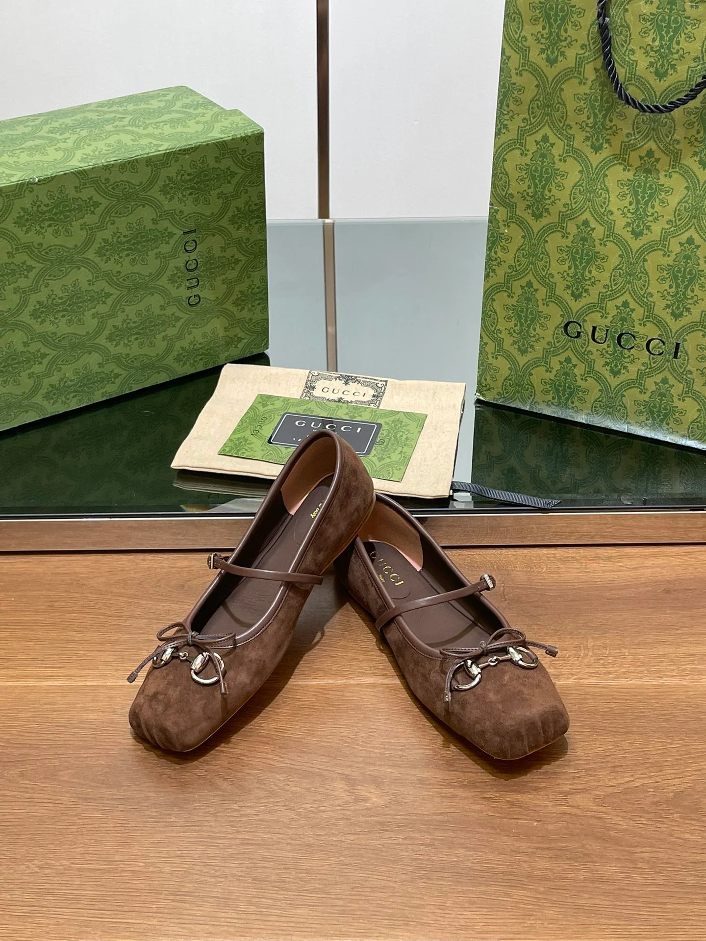 Балетки Gucci 2024 - Кофейно-коричневые