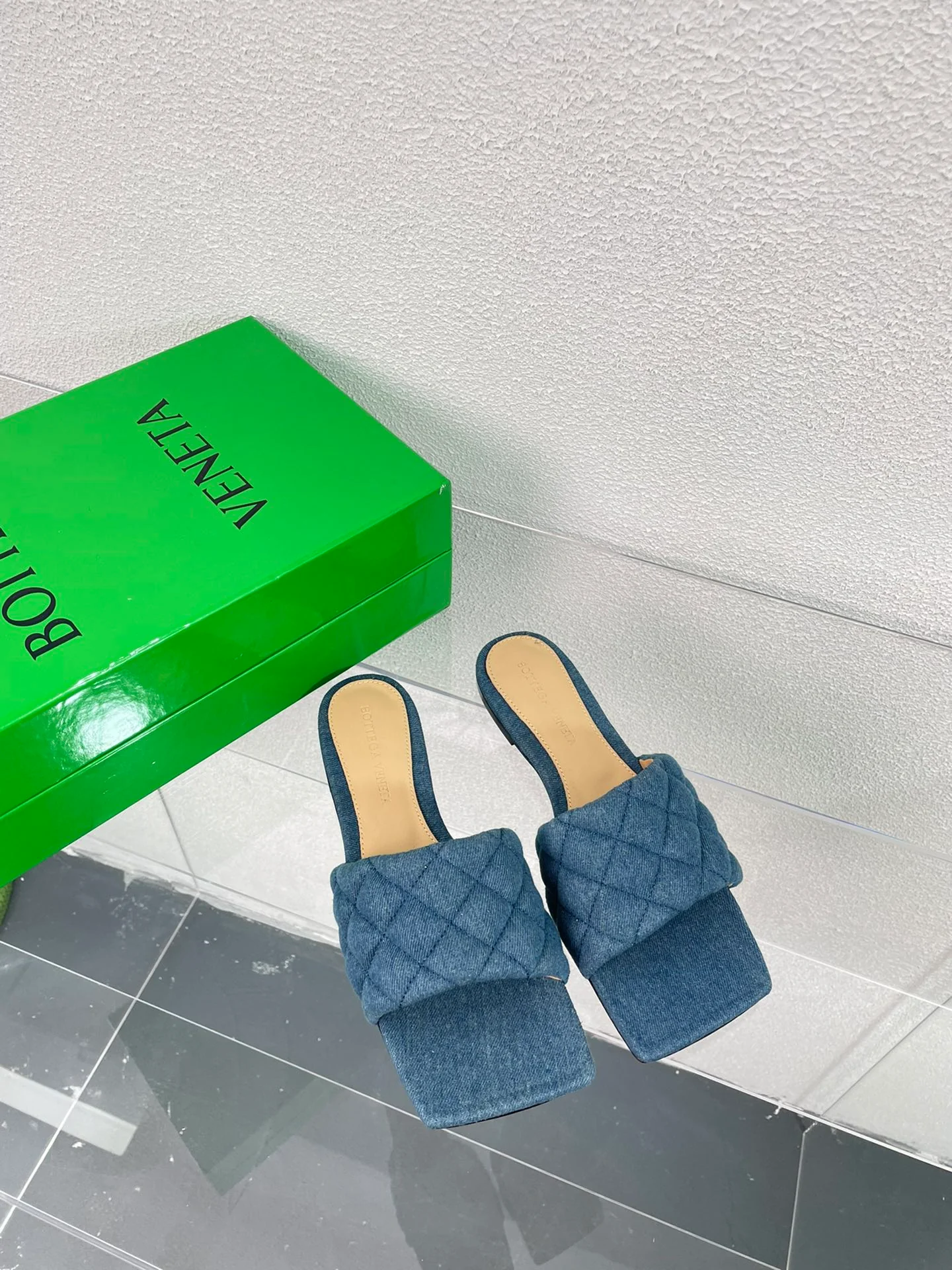 BV - Тапочки из овечьей кожи - Синие