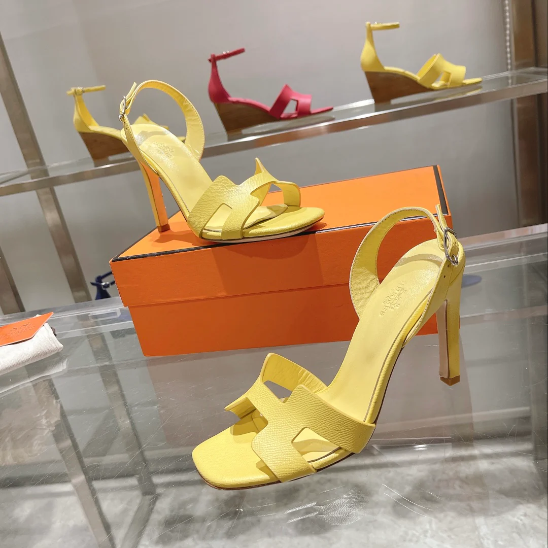 Новинка весны 2022 года от Hermes - Сандалии на высоком каблуке - 1
