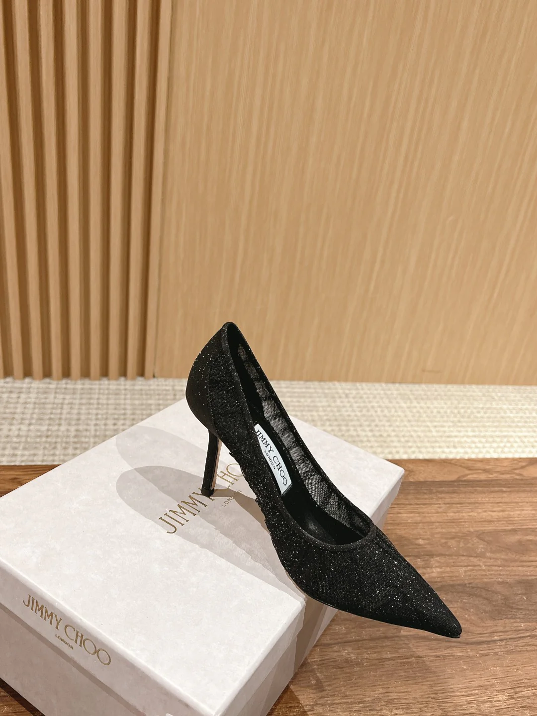 Туфли на высоком каблуке Jimmy Mesh с острым носком - Черные - 1