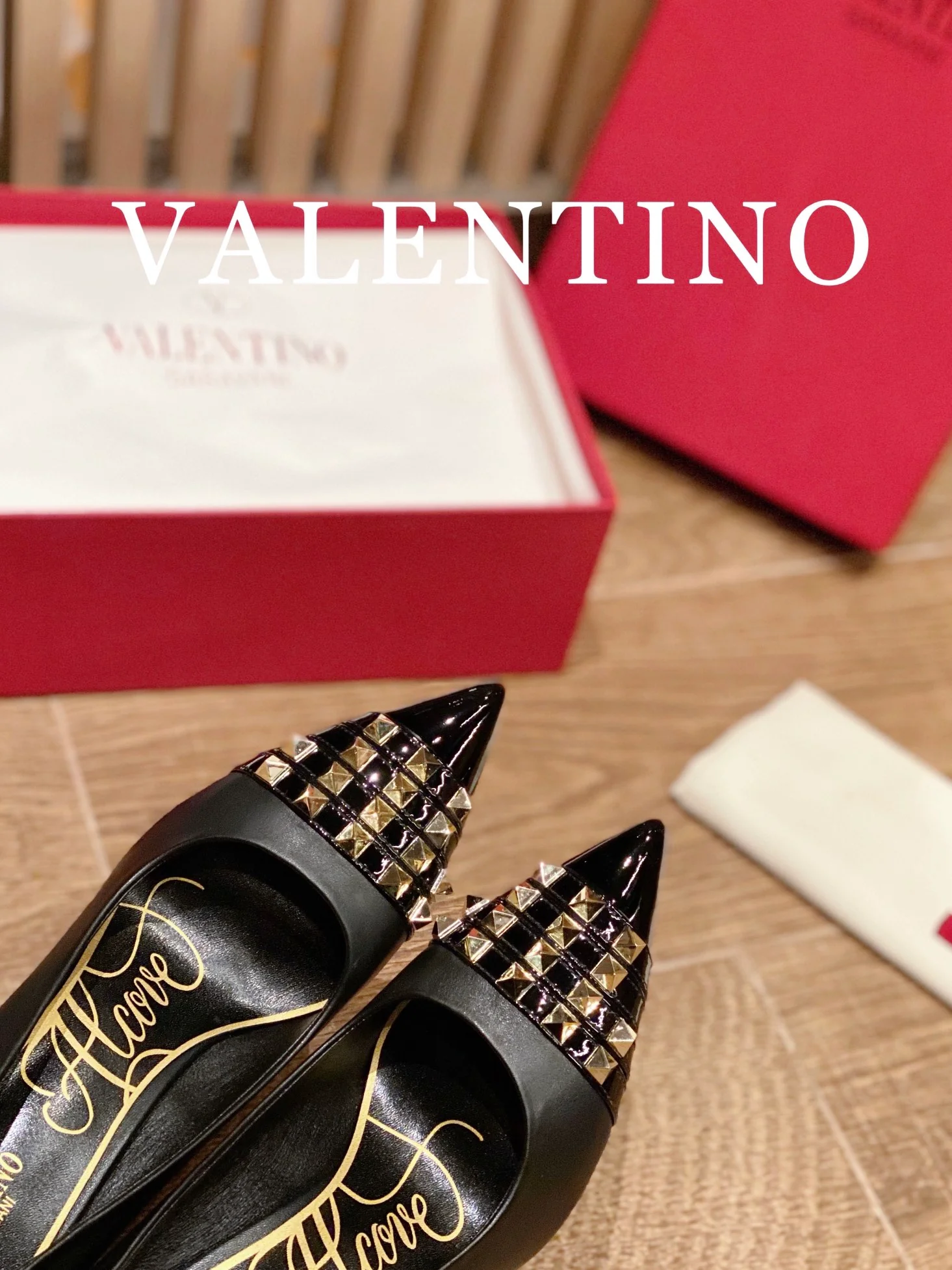 Valentino - Черные туфли на высоком каблуке