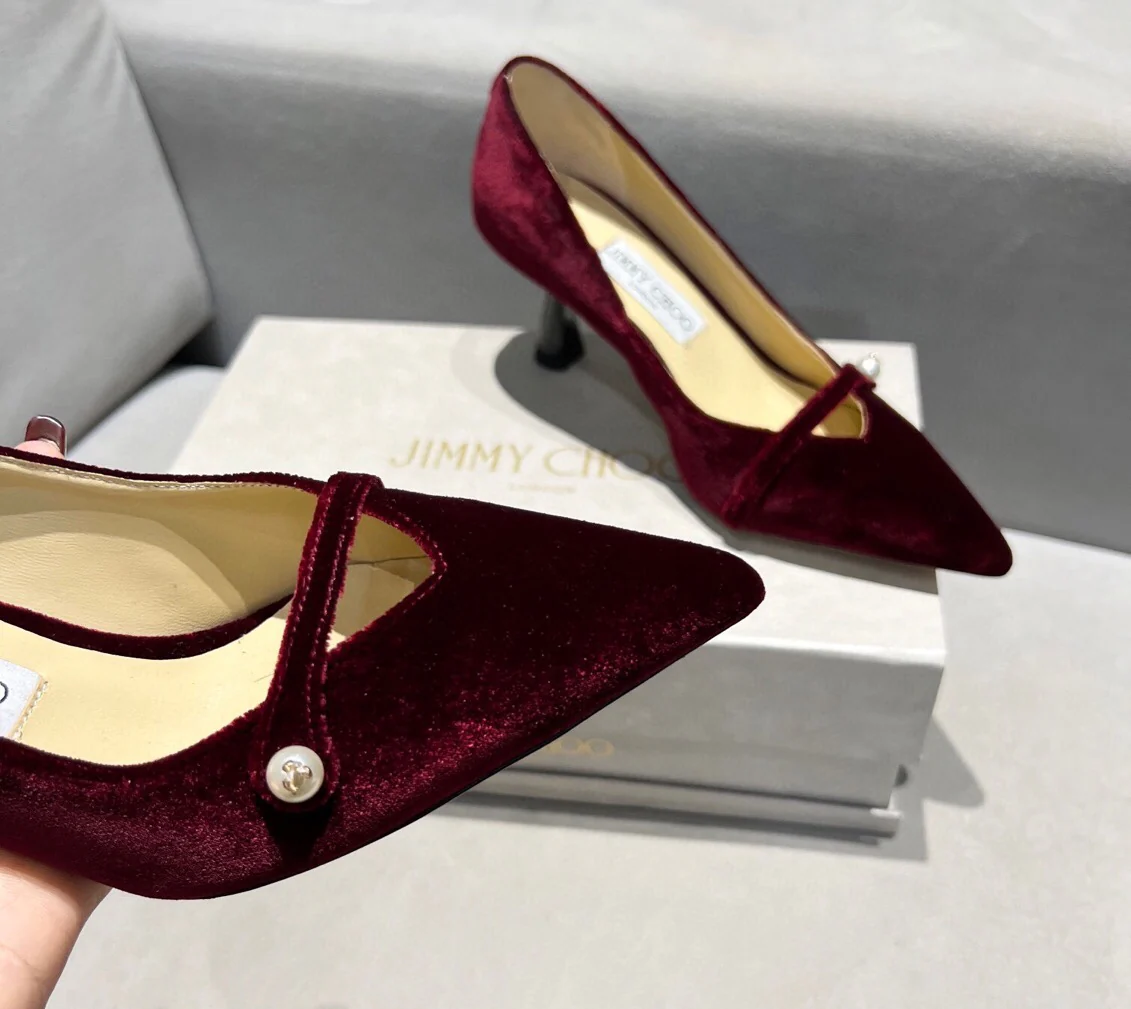 Туфли на высоком каблуке Jimmy Pearl с пряжкой и острым носком - 6