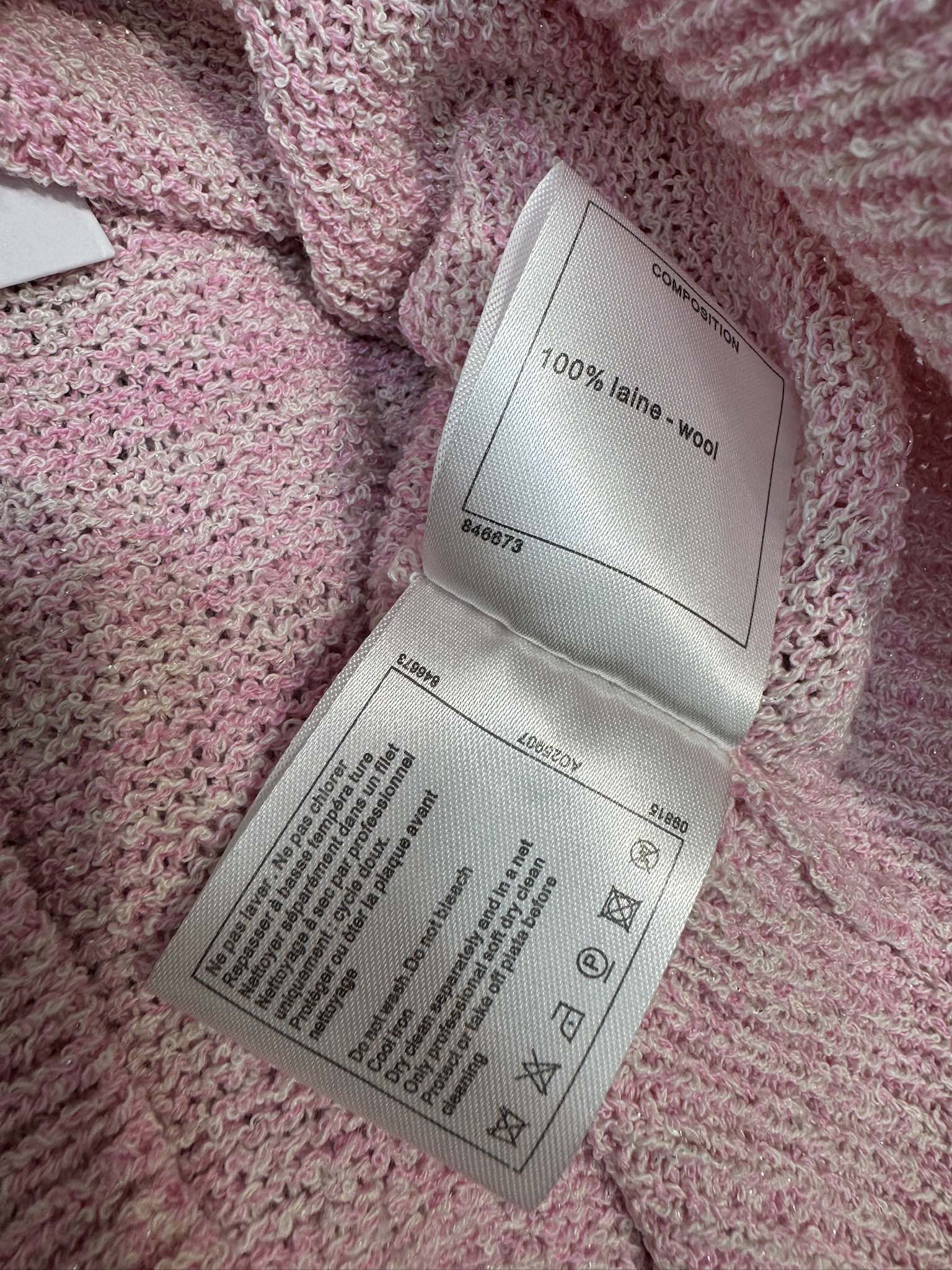 Футболка Chanel 2403 Double C Knit с коротким рукавом - розовая