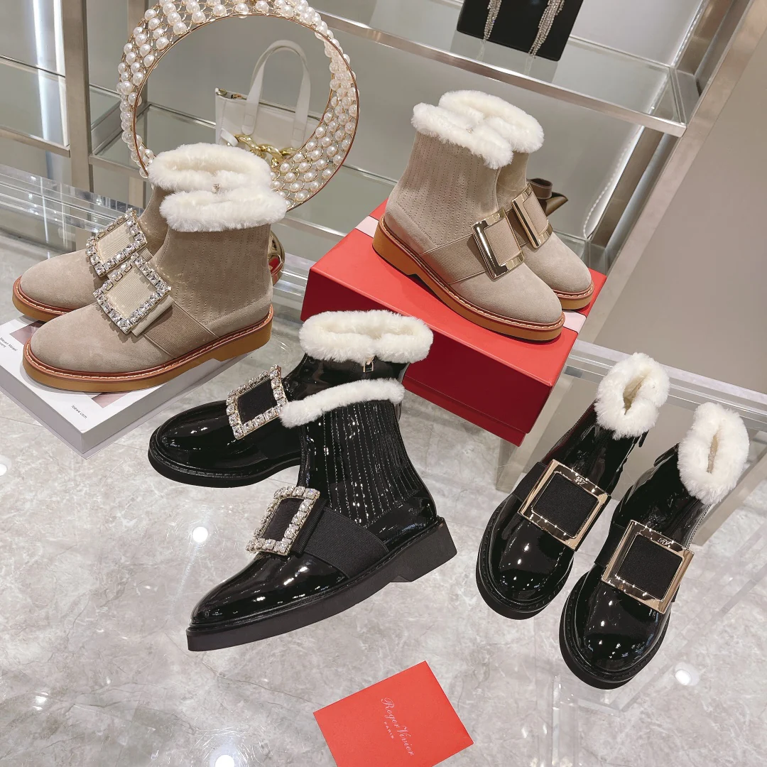 Обувь RV Shoes - Новинка сезона осень/зима 2021 - Шерстяные ботильоны - Черные