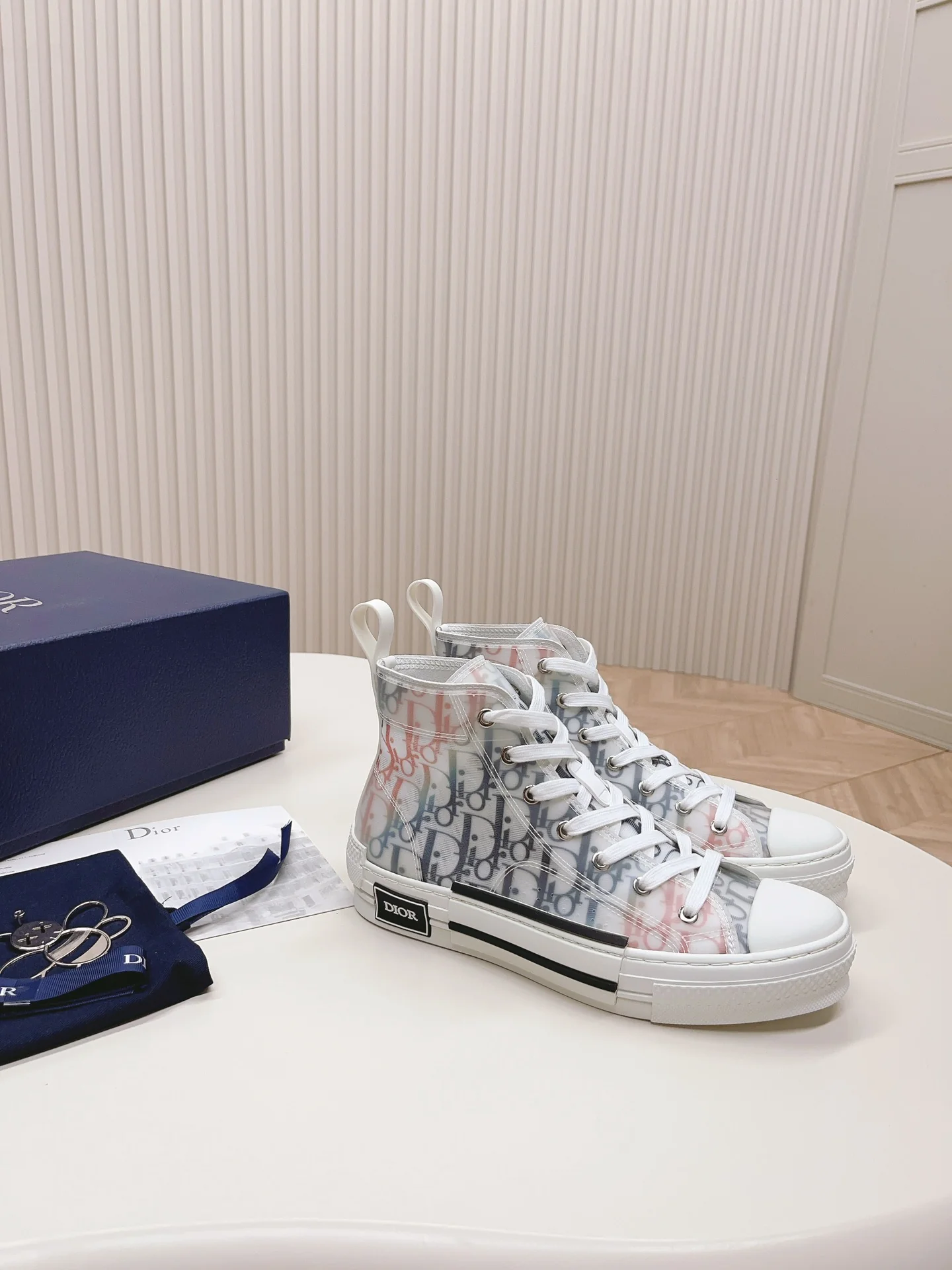 Высокие повседневные кроссовки Dior B23 Series, унисекс, серые/черные