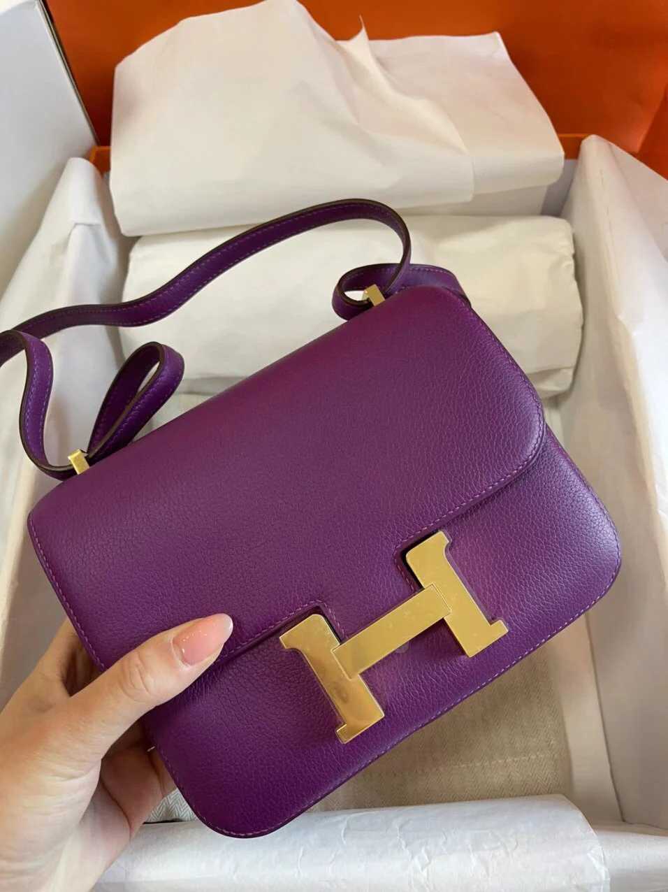 Hermes Constance Мини Фиолетовый