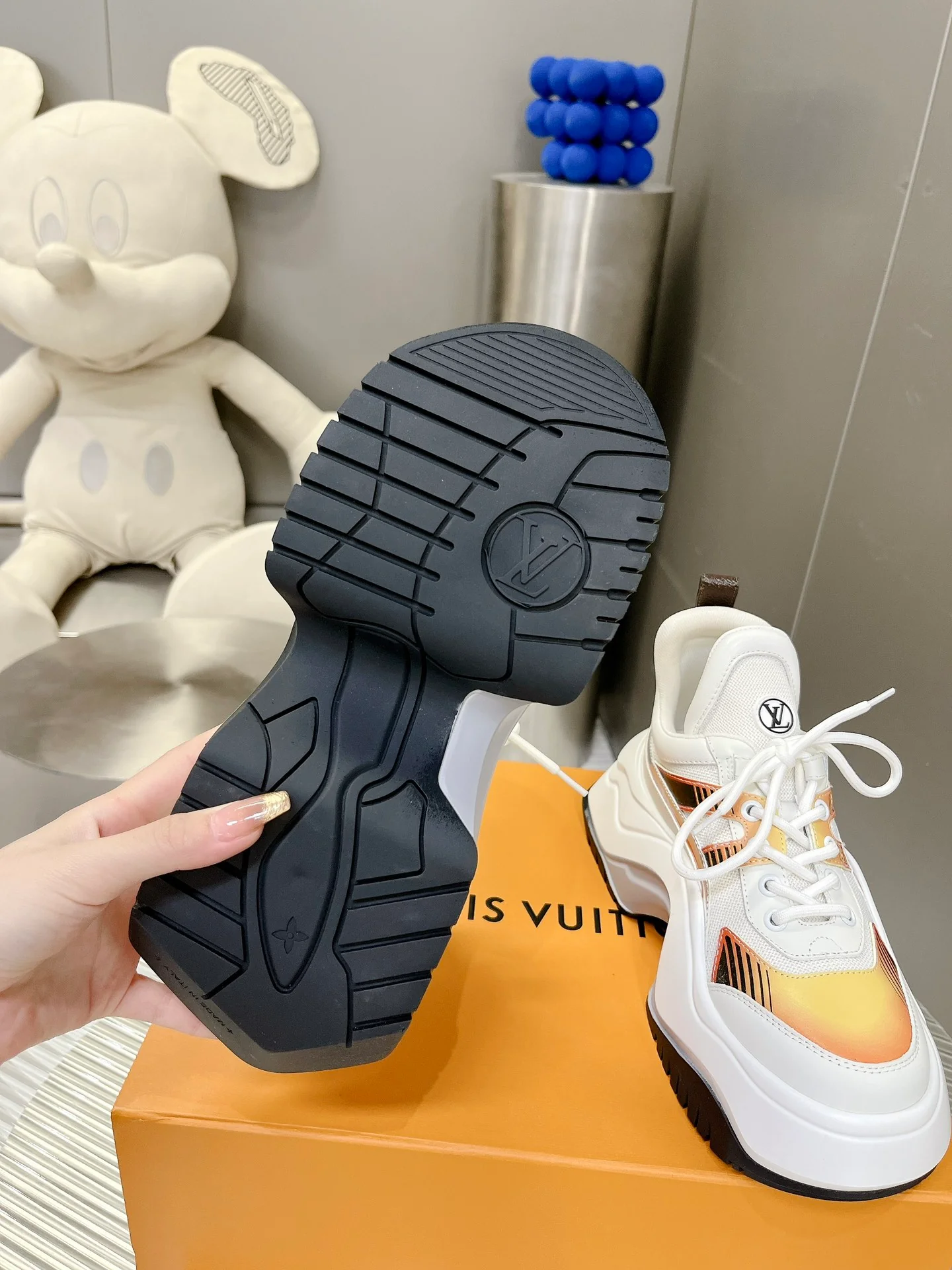 Кроссовки LV Archlight 2-0 Dad Shoes в стиле подиума - Белое золото