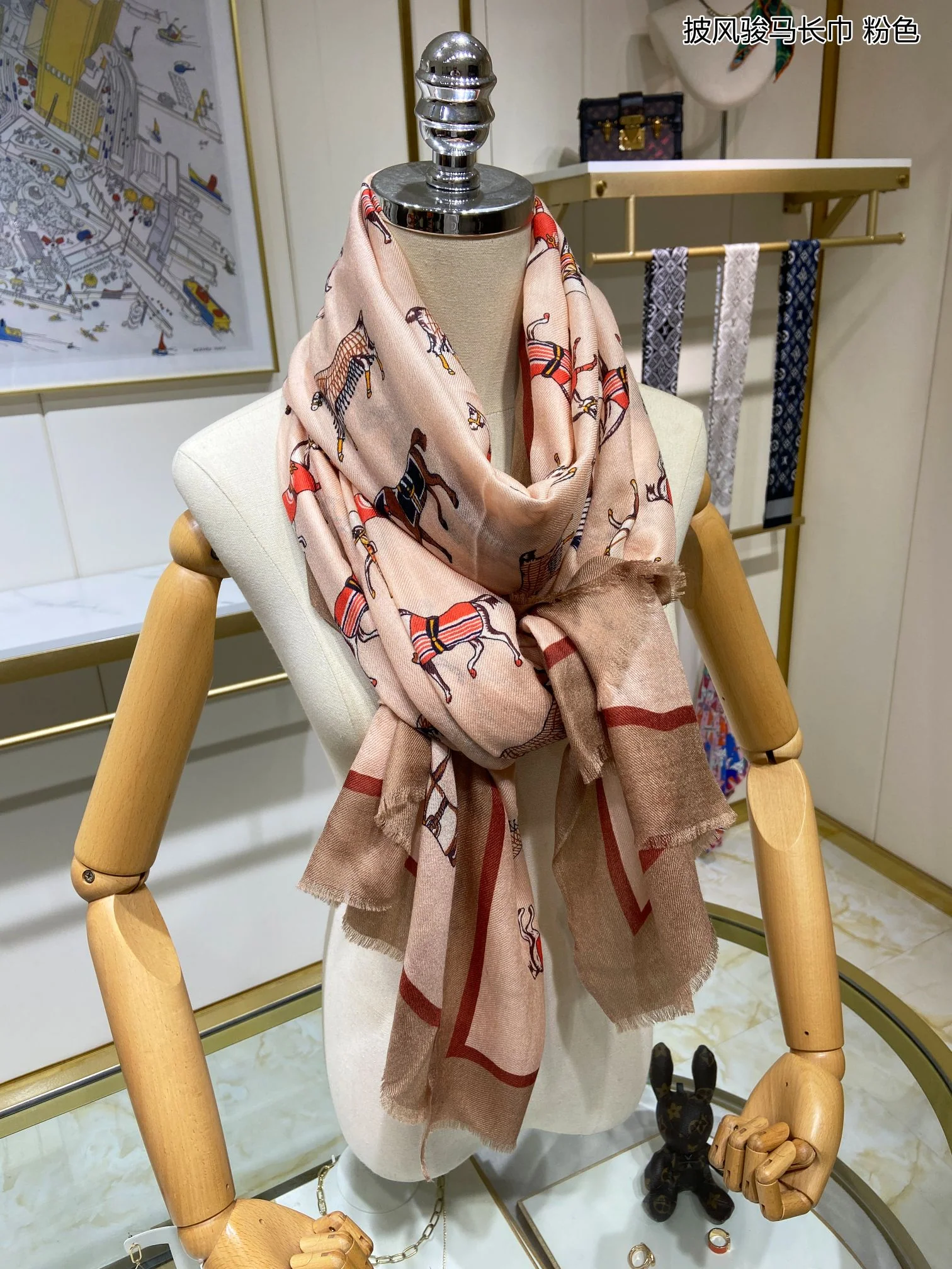 Hermes - Накидка с лошадью - 100-200 Длинный шарф - 100 - Отборный кашемир - 2