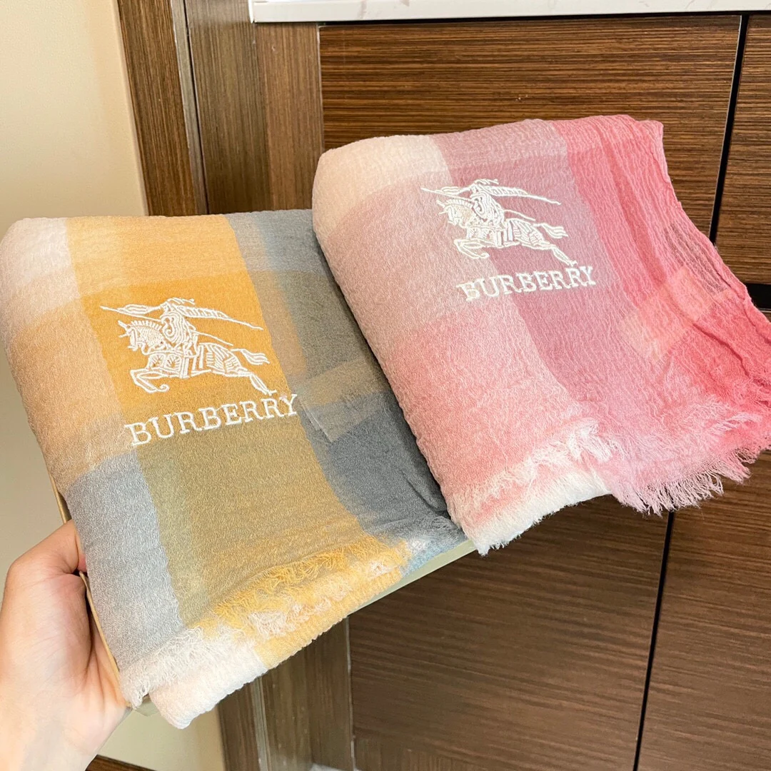 Кашемировый шарф Burberry - 90-200 см - желтый