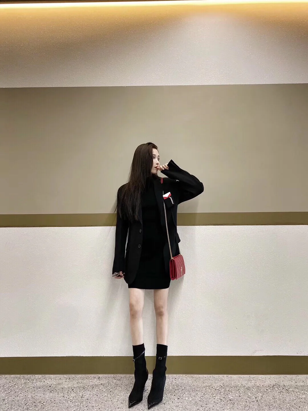 Сумка YSL-Becky из овечьей кожи с ромбовидной стёжкой и цепочкой - 2 шт.