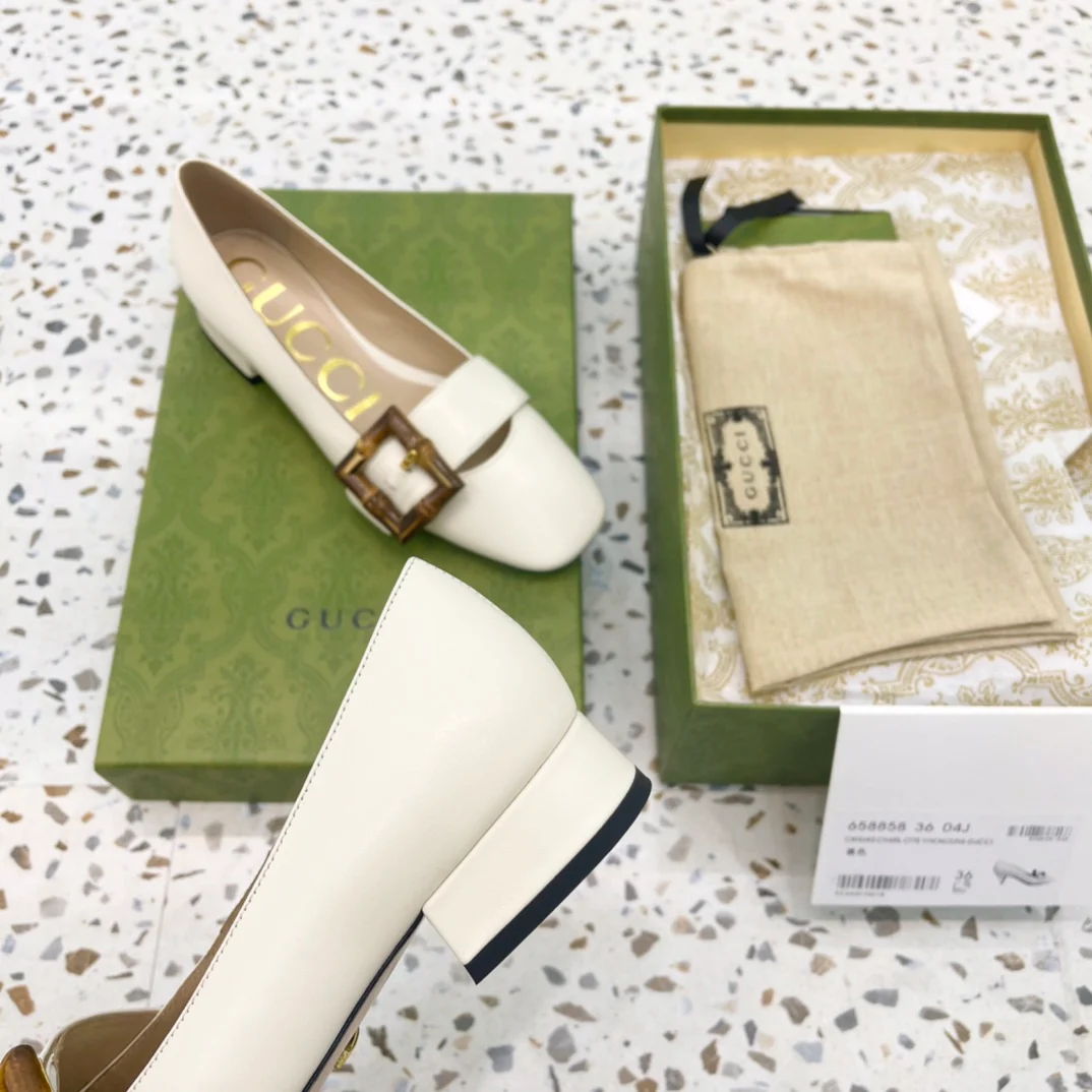 Gucci - Бамбуковая пряжка для обуви - Туфли на низком каблуке - 1