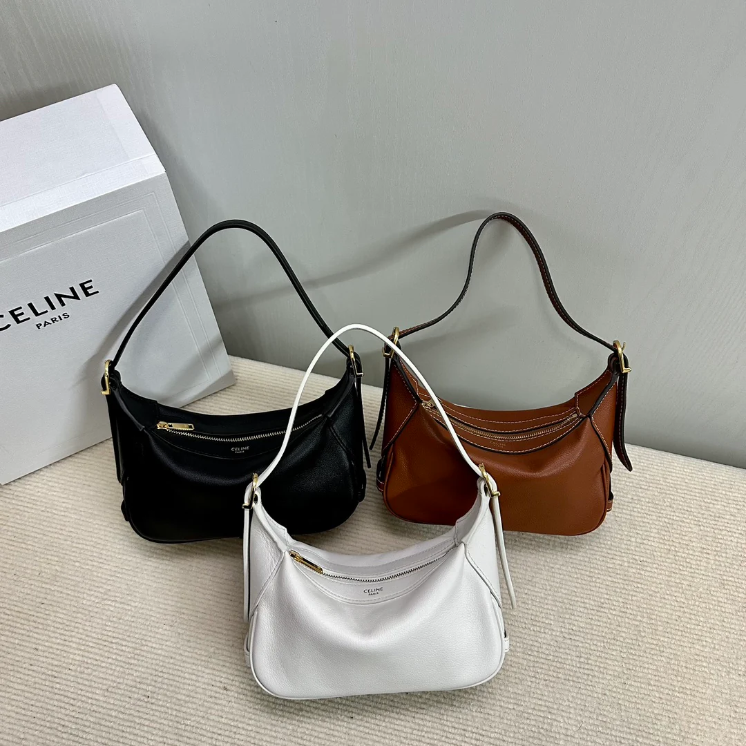 Сумка через плечо Celine-Romance, мини-размер, белая.