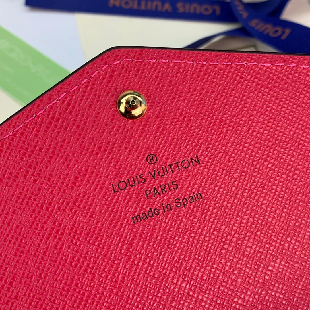 LV-m62234-Кошелек в виде конверта, пушистый красный