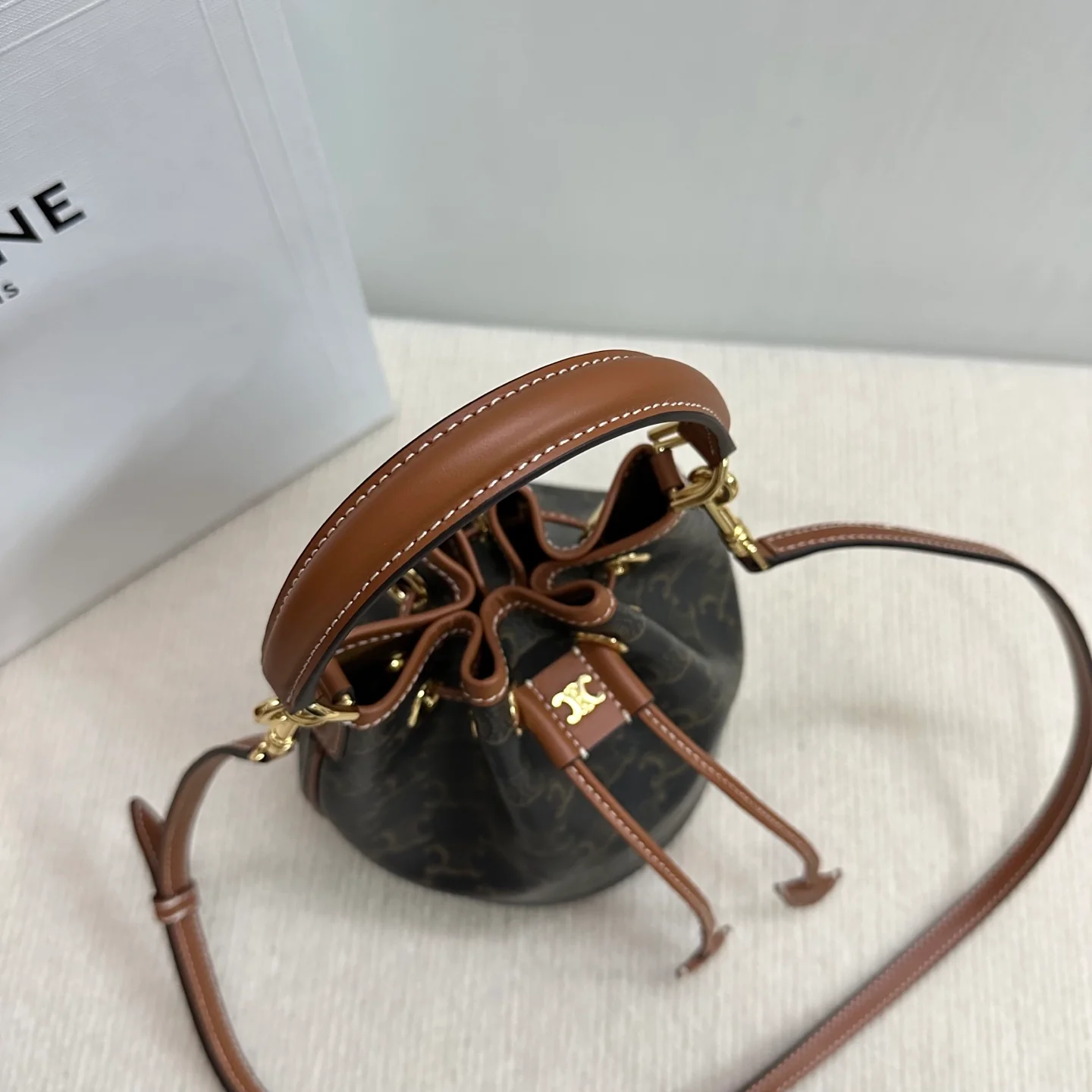 Сумка-ведро Celine Clara на завязках - маленькая