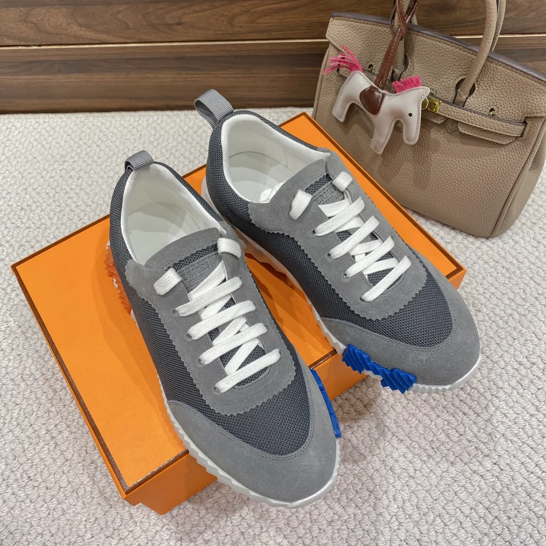 Весенняя коллекция Hermes 2022 — Спортивная повседневная обувь — Унисекс — Серый — 1